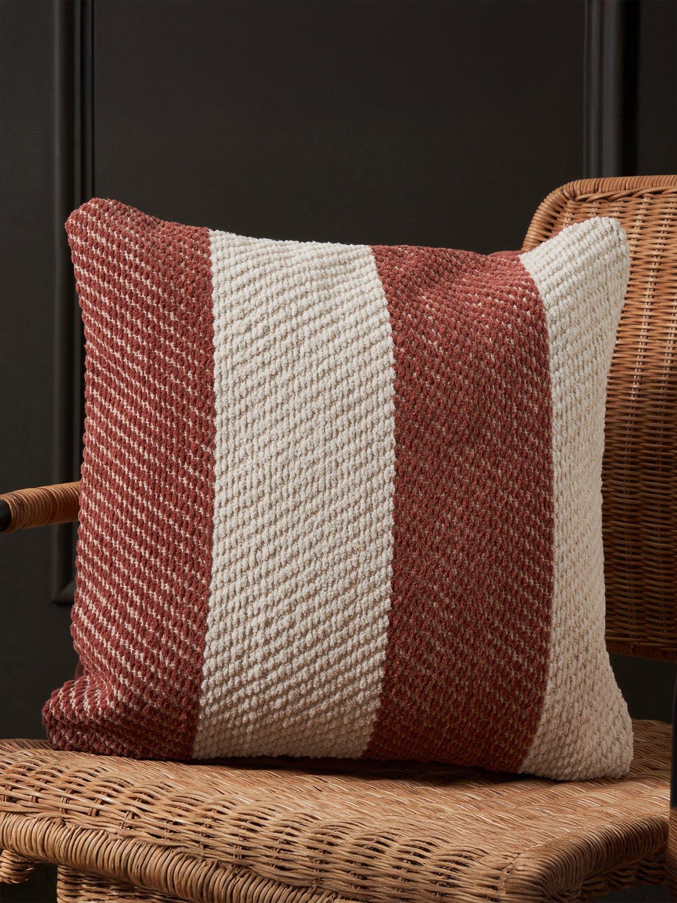  image of very-home-herringbone-chenille-cushion