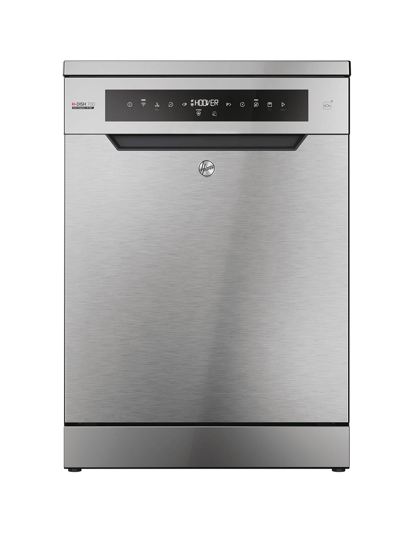 front image of hoover-h-dish-700-hf6b4s1px-full-size-dishwasher-16-place-settings-wifi-stainless-steel-b-rated