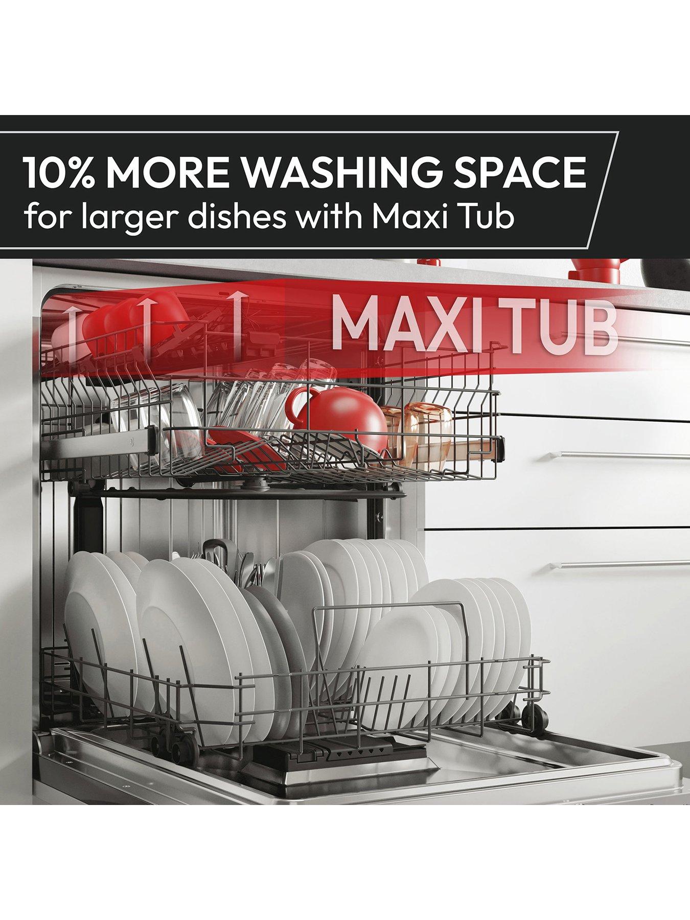  image of hoover-h-dish-700-hf6b4s1px-full-size-dishwasher-16-place-settings-wifi-stainless-steel-b-rated