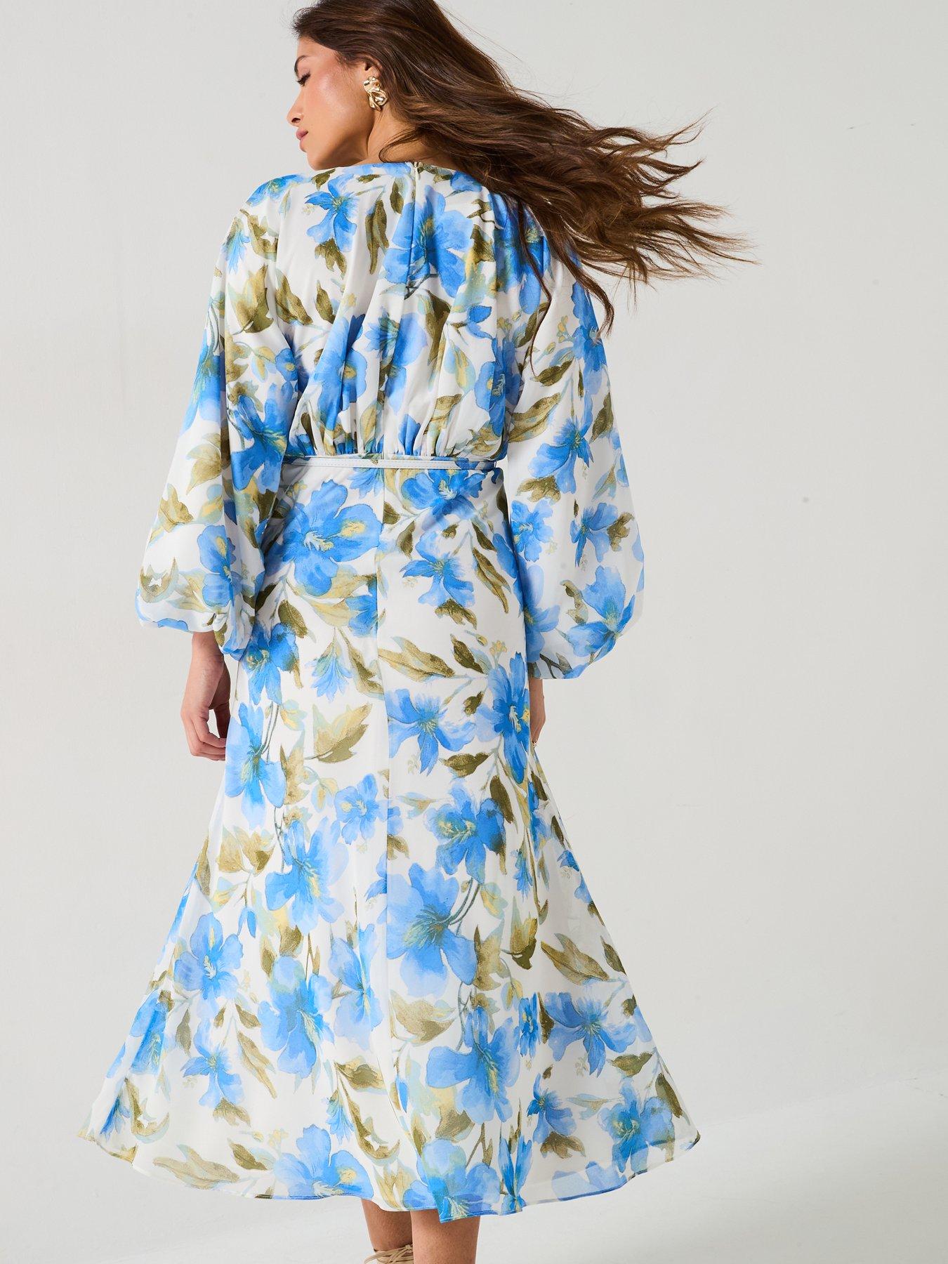  image of six-stories-floral-balloon-sleeve-maxi-dress