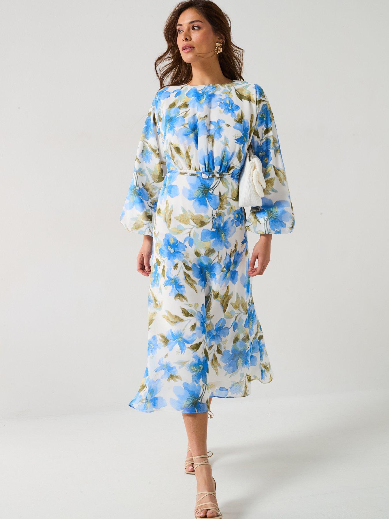  image of six-stories-floral-balloon-sleeve-maxi-dress