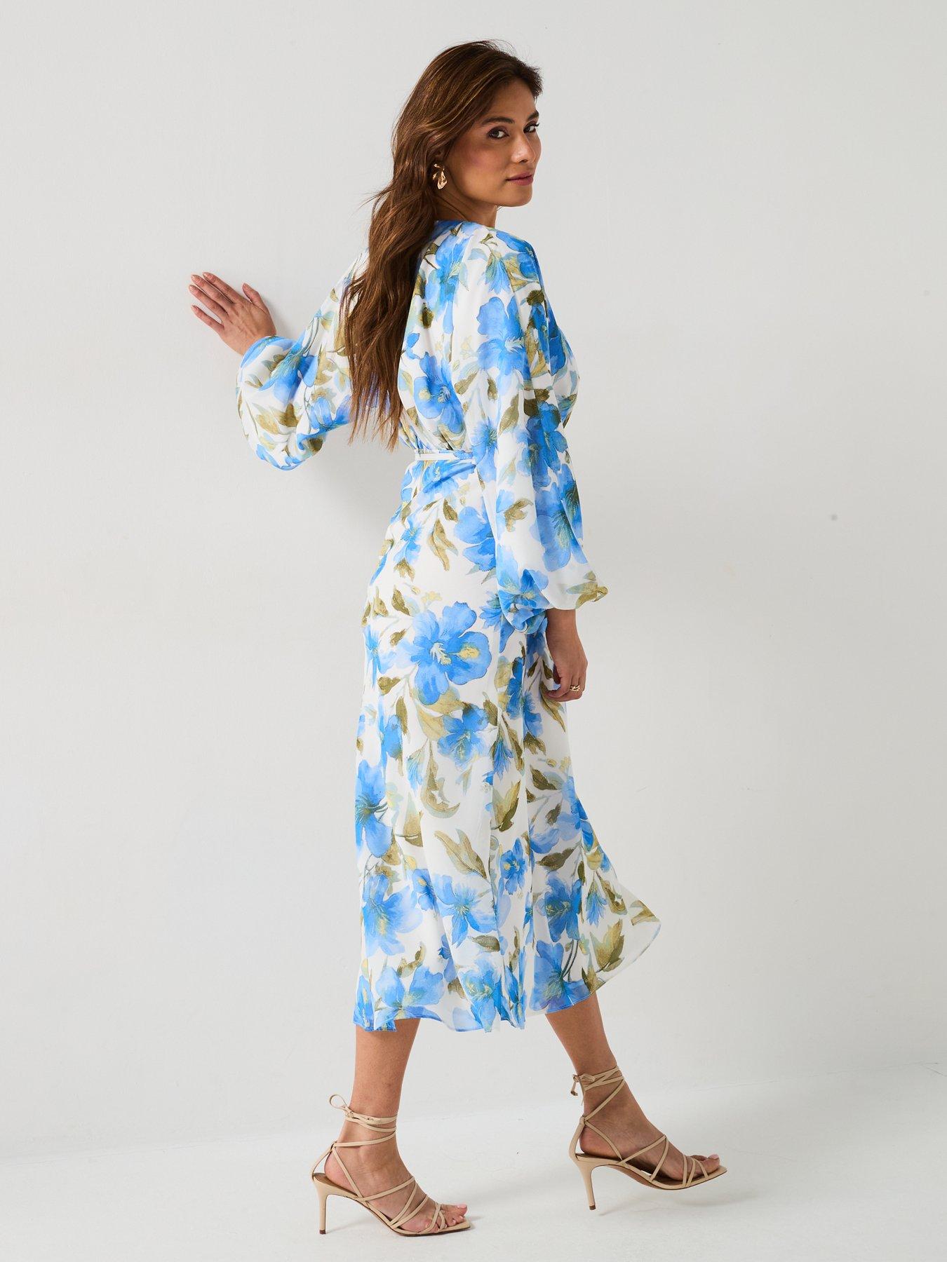  image of six-stories-floral-balloon-sleeve-maxi-dress