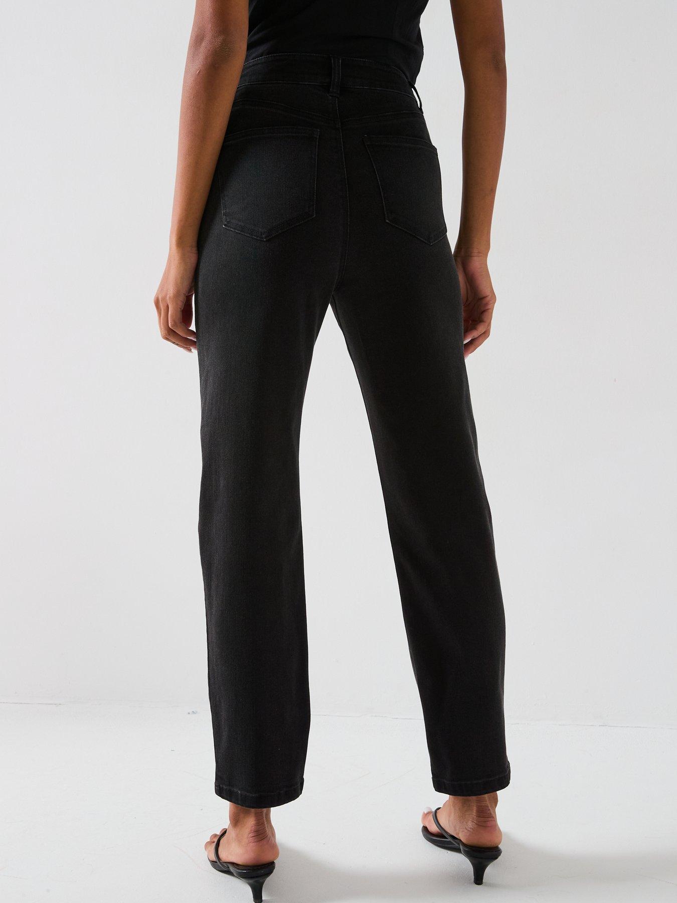 Image 2 of 6 of V by Very Stud Panel Mom Jeans - Black