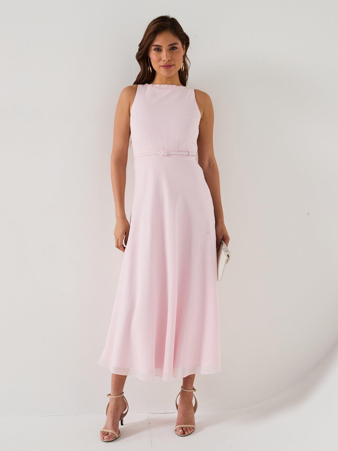 six-stories-tailored-trim-detail-satin-midi-dress