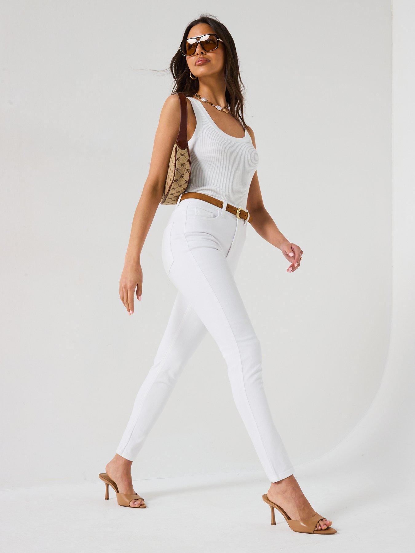  image of v-by-very-supersoft-skinny-jeans-white