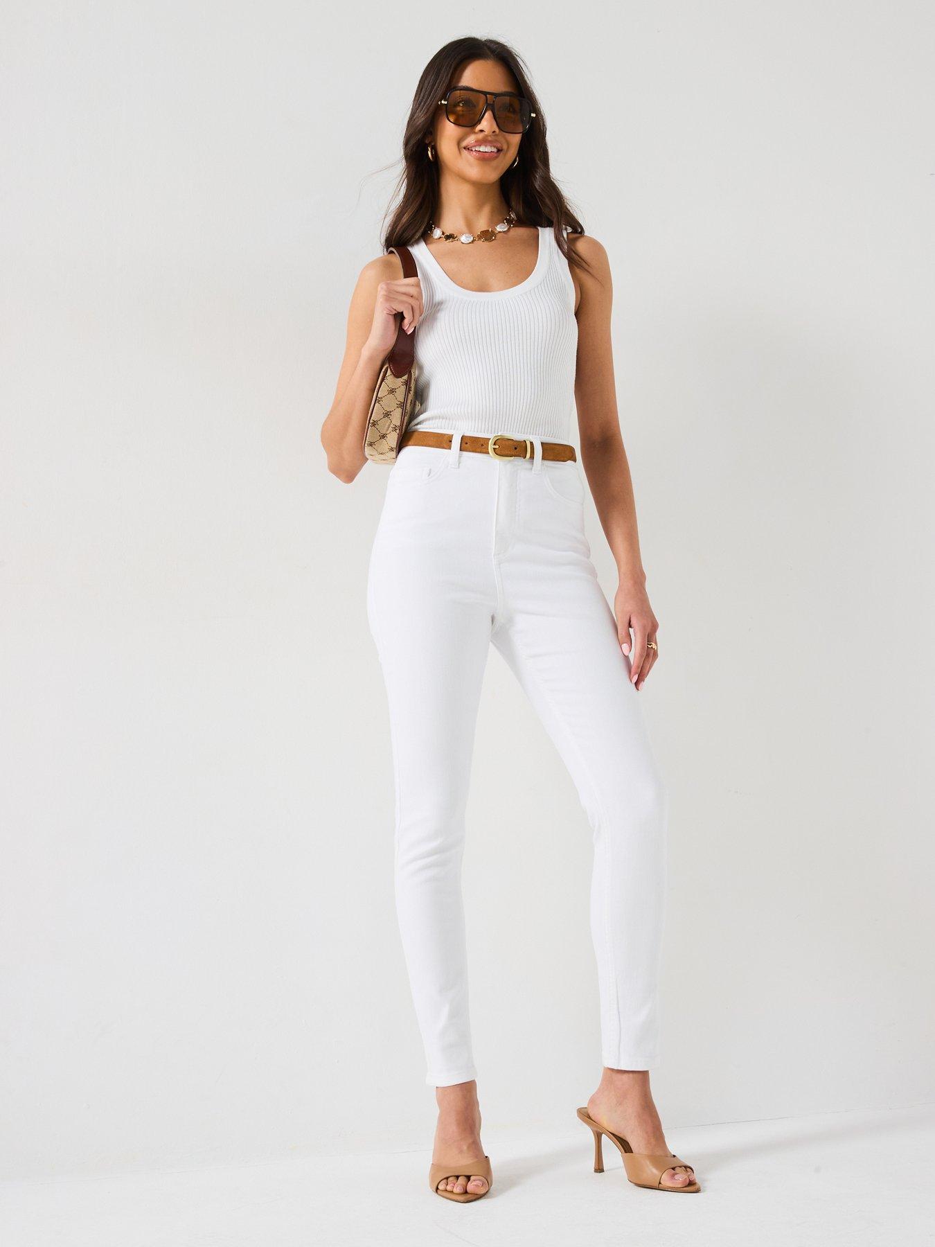  image of v-by-very-supersoft-skinny-jeans-white