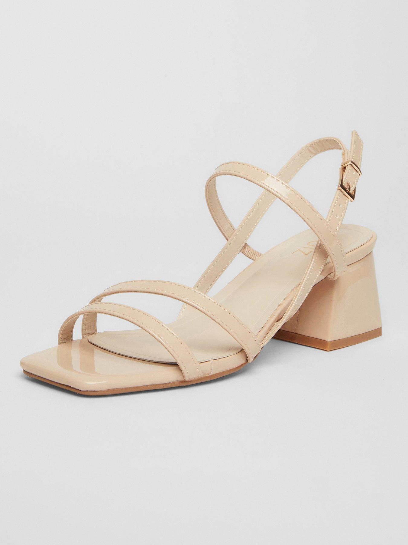  image of quiz-nude-sling-back-heeled-sandal