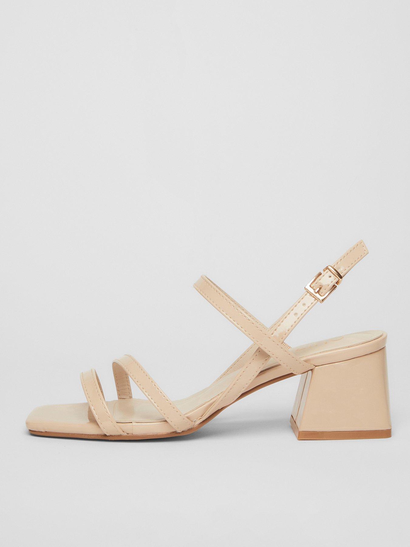  image of quiz-nude-sling-back-heeled-sandal