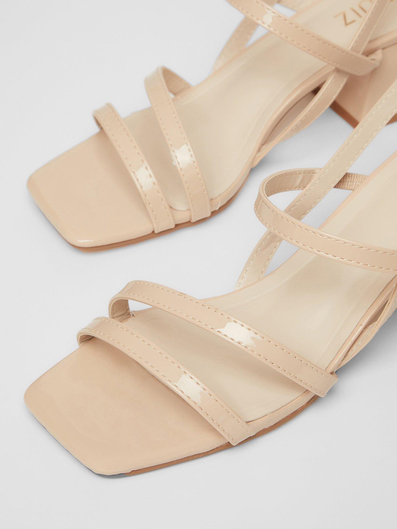  image of quiz-nude-sling-back-heeled-sandal