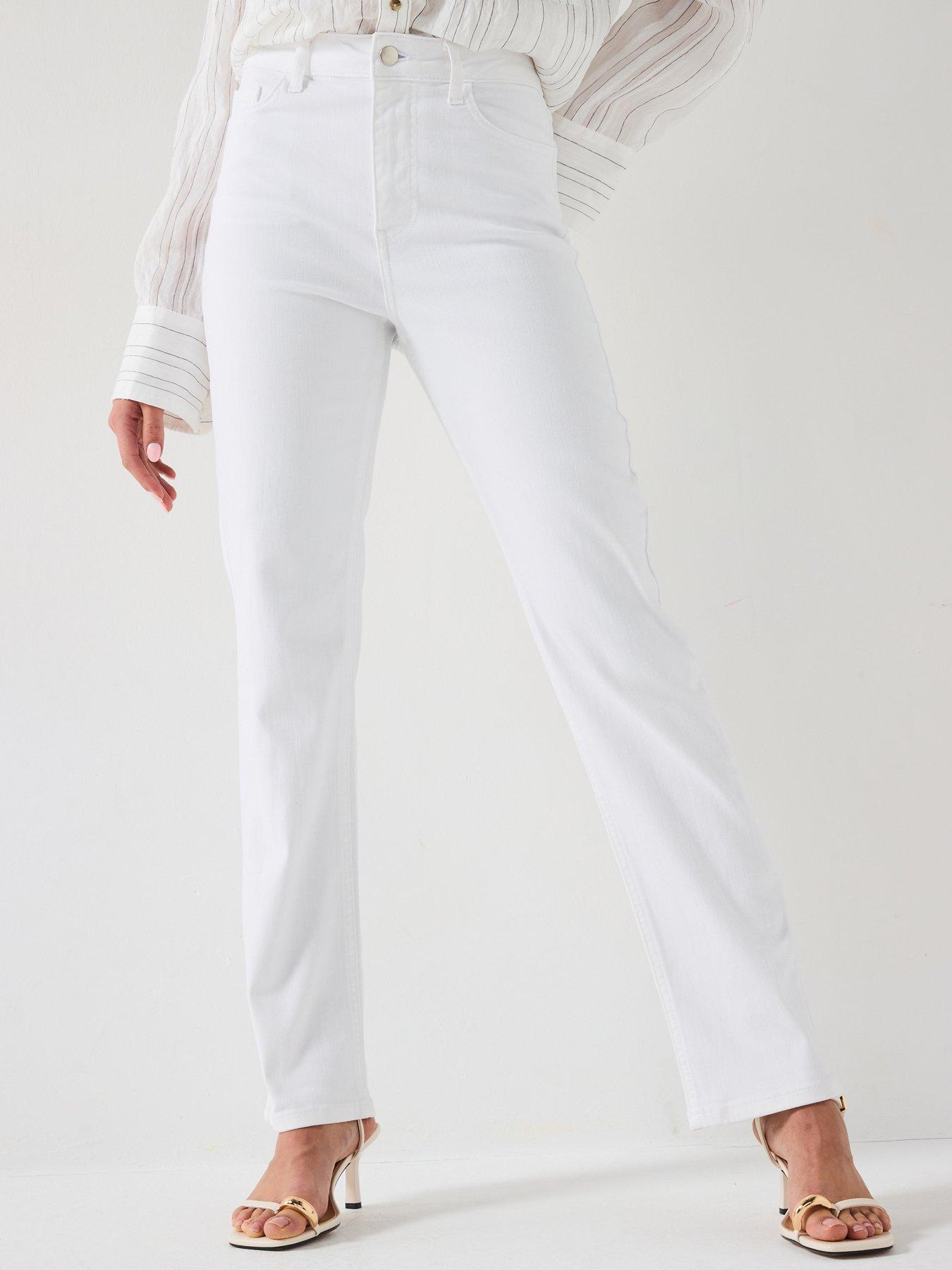 V by Very Sculpt Straight Leg Jeans - White