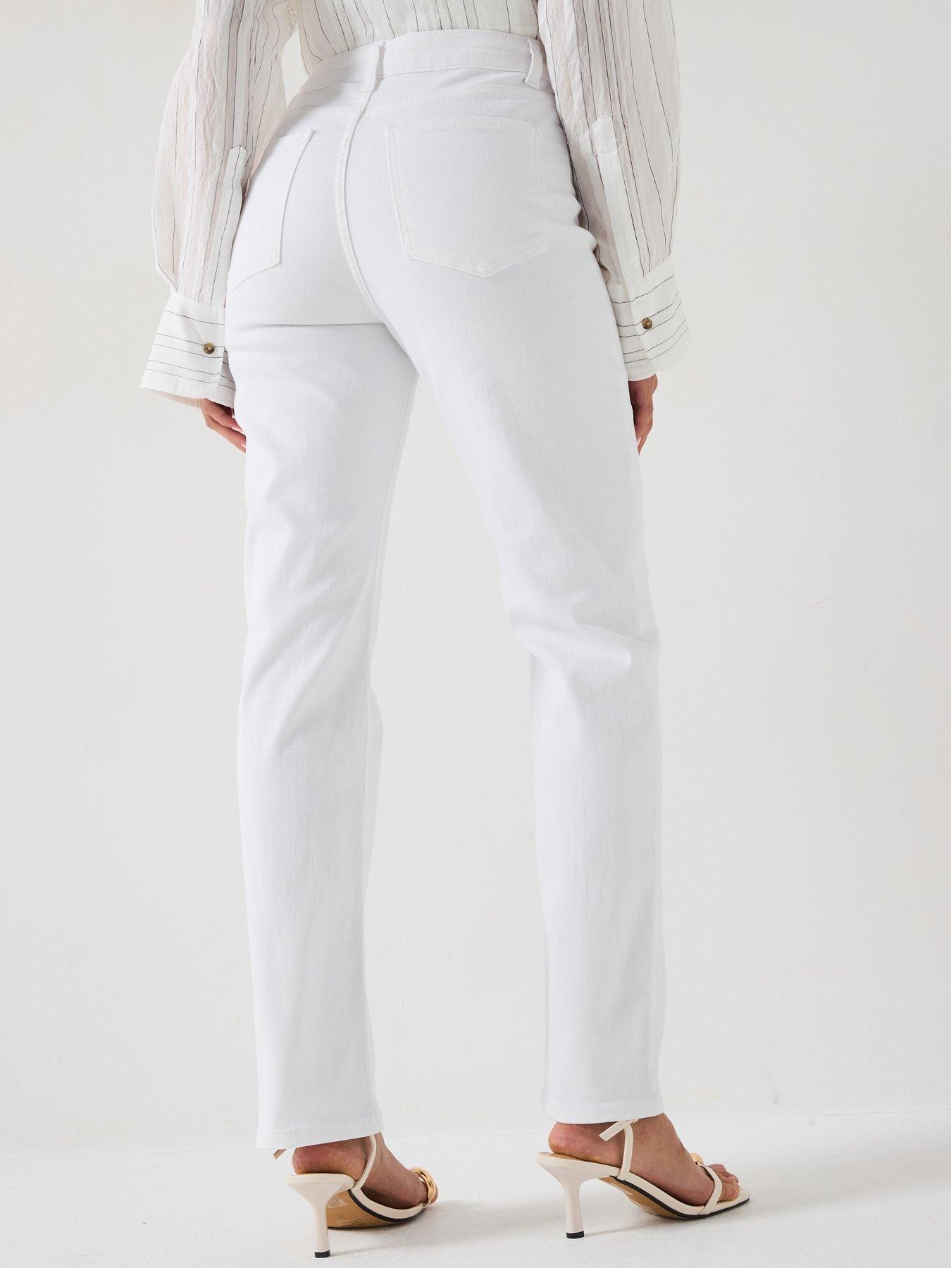 stillFront image of v-by-very-sculpt-straight-leg-jeans-white