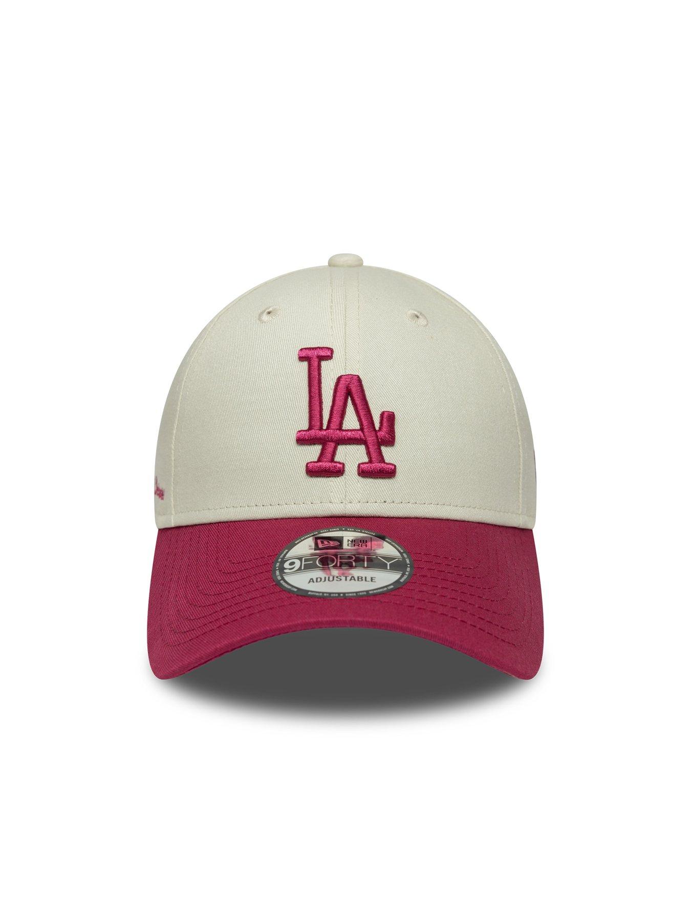  image of new-era-la-dodgers-side-script-9-forty-creampink
