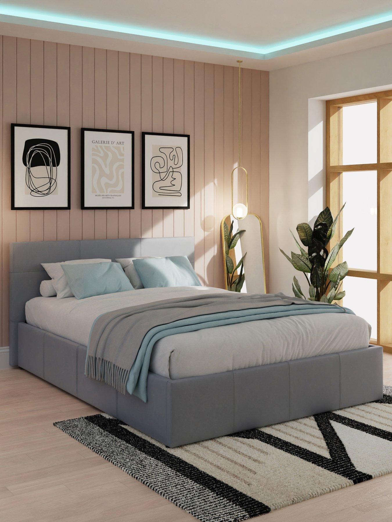 GFW Odessa Side Lift Up Ottoman Storage Bed with Sleepycastle Mattress Options (Buy  &  SAVE!)