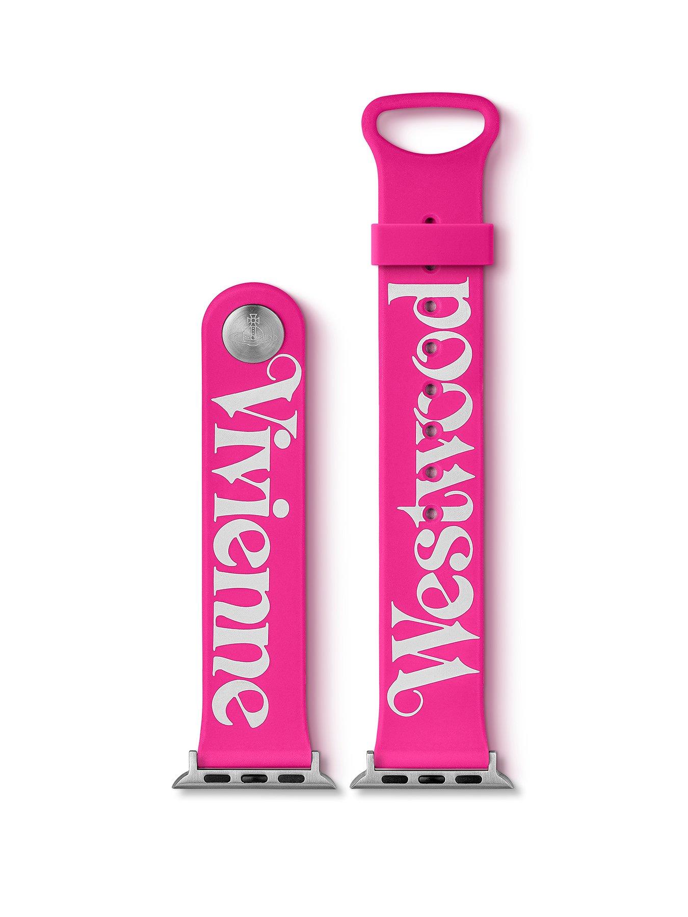  image of vivienne-westwood-siliconenbspapple-watch-compatiblenbspstrap--nbsppink