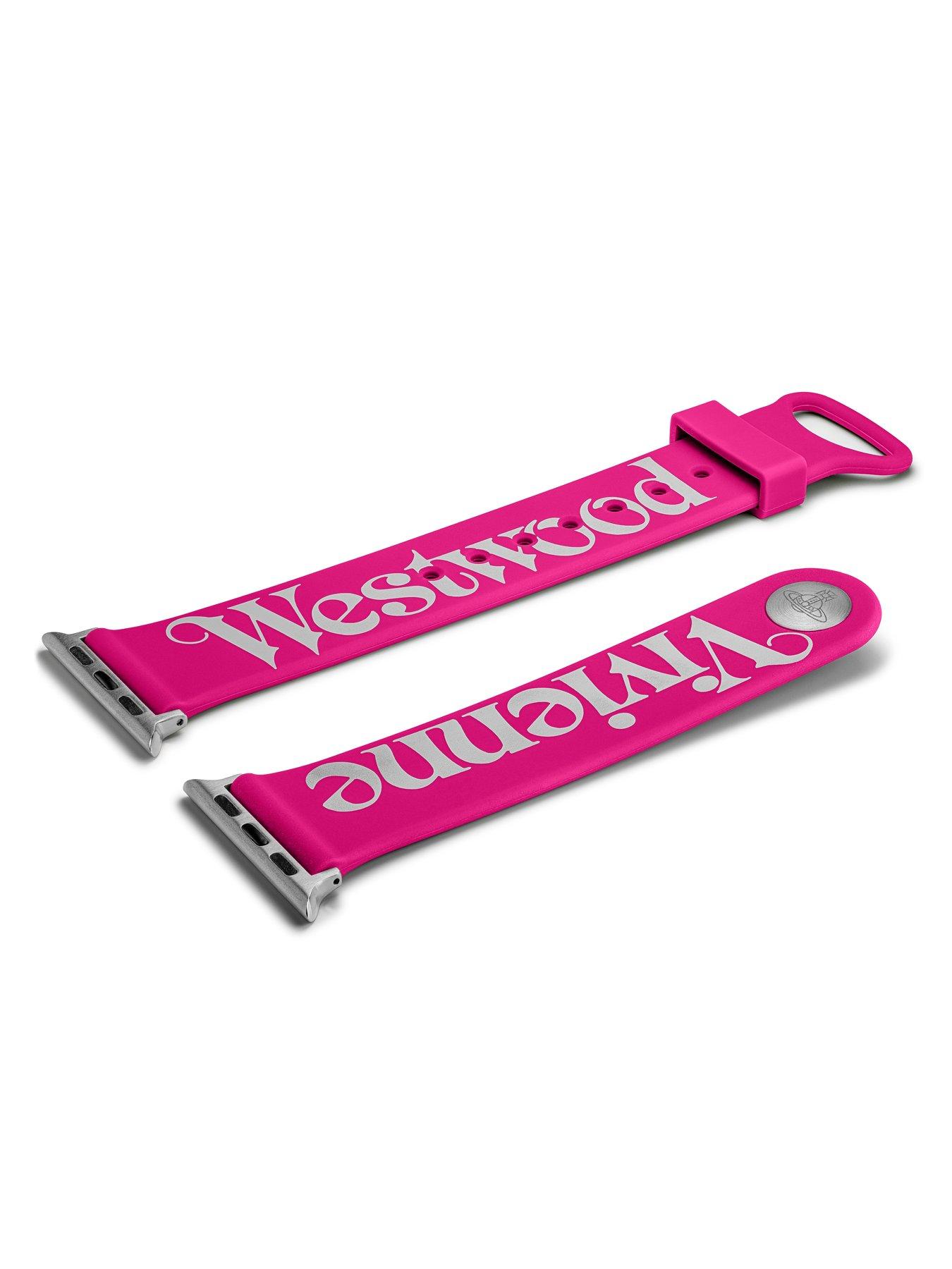  image of vivienne-westwood-siliconenbspapple-watch-compatiblenbspstrap--nbsppink