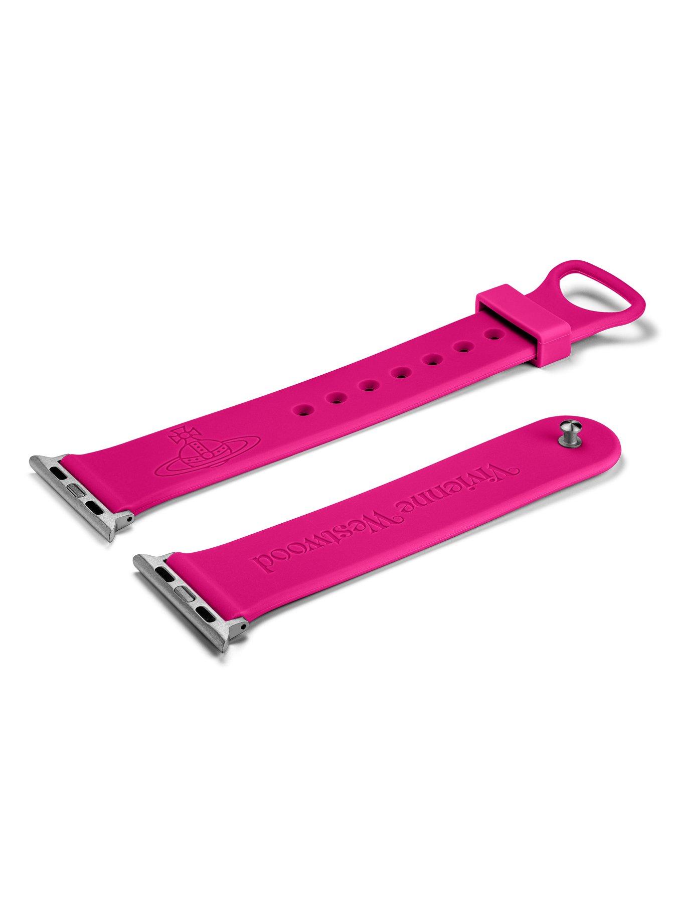  image of vivienne-westwood-siliconenbspapple-watch-compatiblenbspstrap--nbsppink