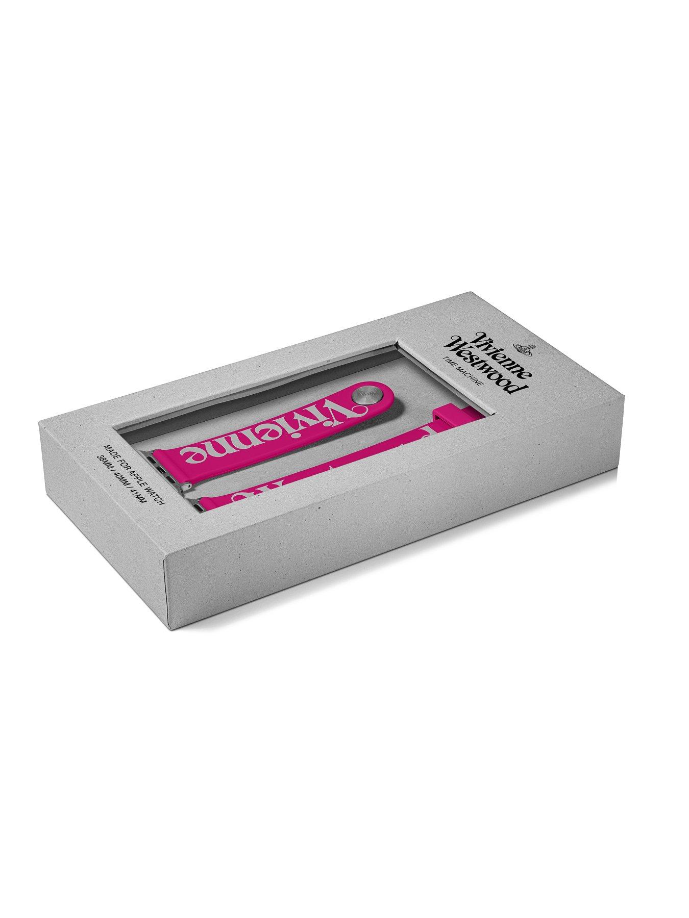  image of vivienne-westwood-siliconenbspapple-watch-compatiblenbspstrap--nbsppink