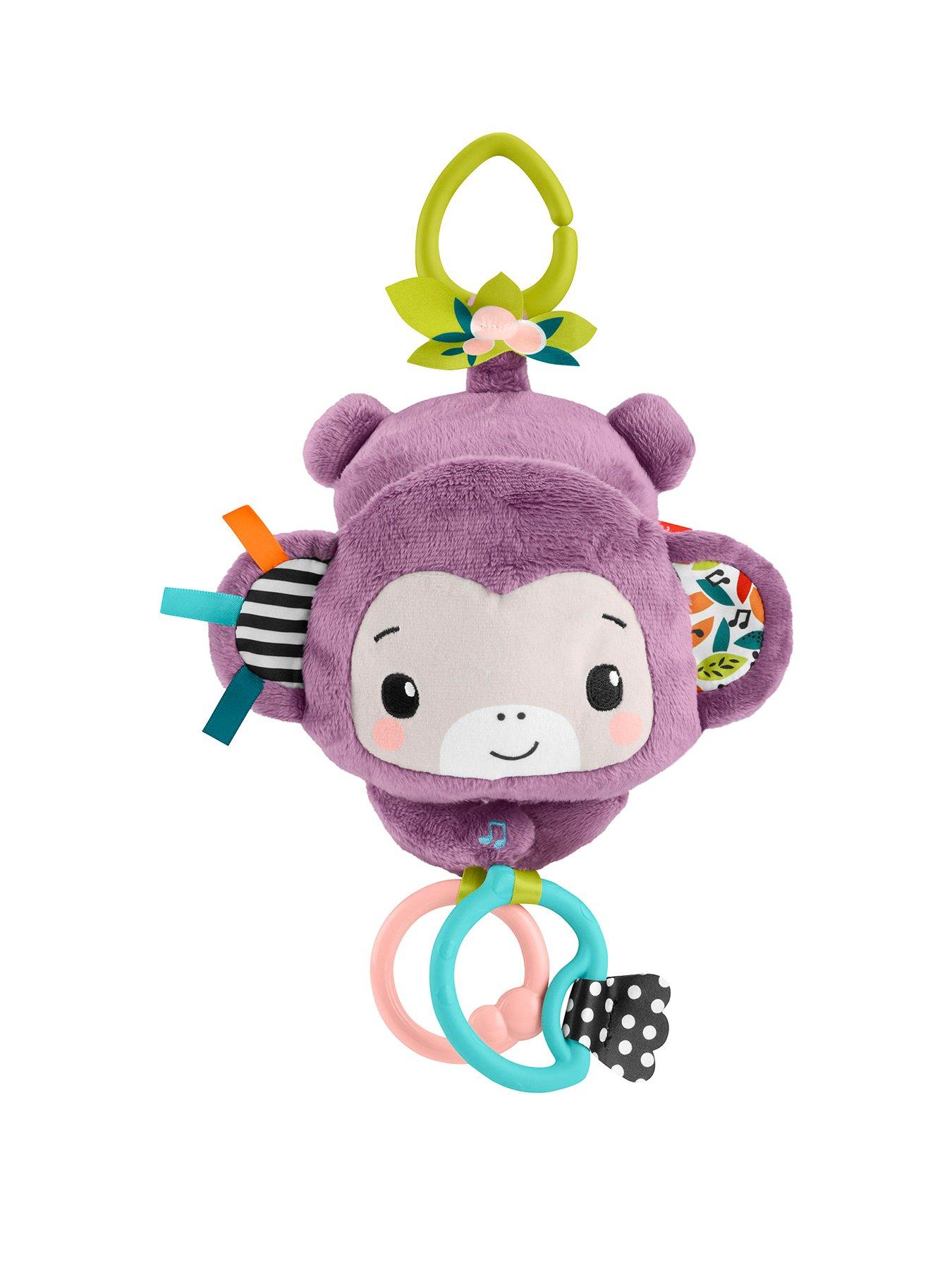 undefined Sing  &  Go Purple Monkey Plush Baby Stroller Sensory Toy for Newborns