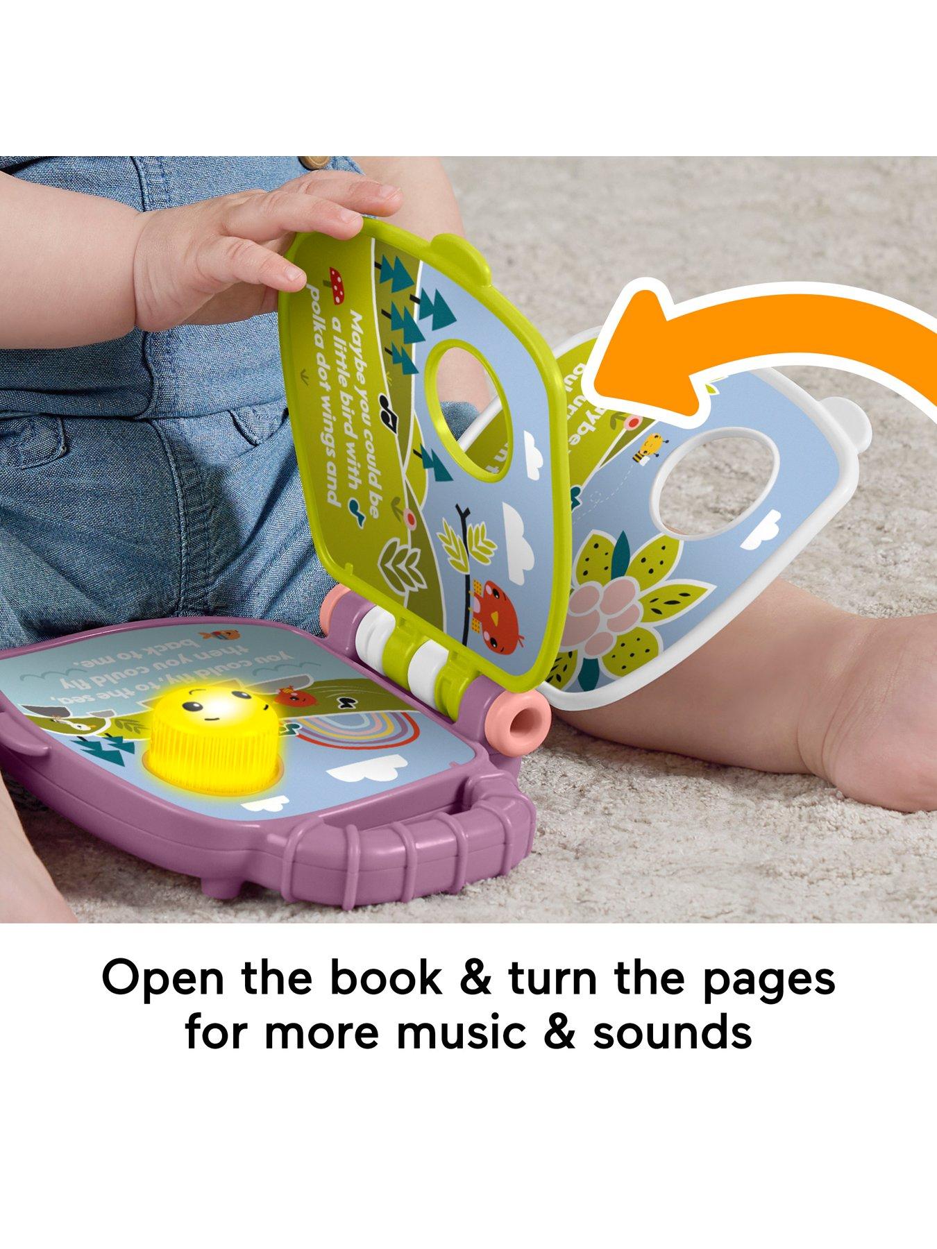  image of fisher-price-purple-monkey-musical-storybook-toy-for-baby-amp-toddler-with-lights-amp-sounds