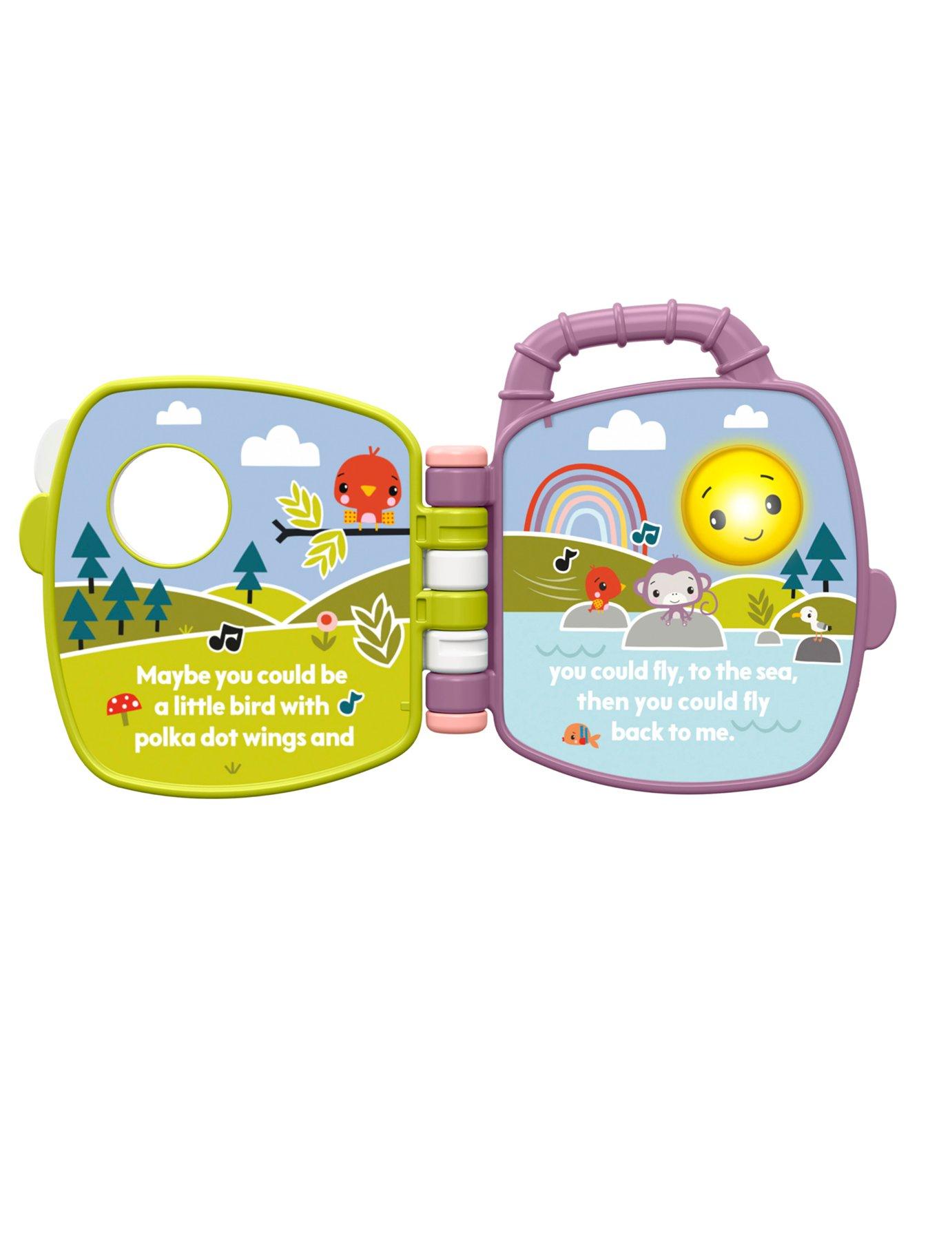  image of fisher-price-purple-monkey-musical-storybook-toy-for-baby-amp-toddler-with-lights-amp-sounds