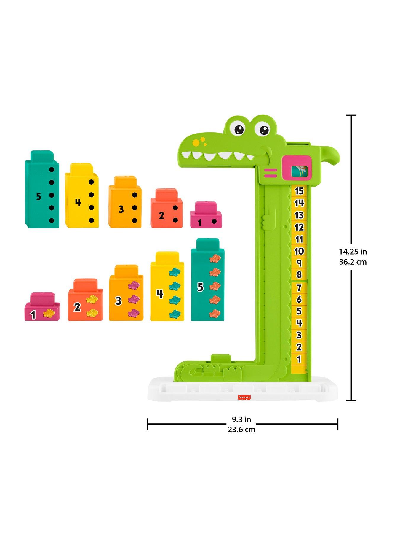  image of fisher-price-adding-alligator-educational-toy-with-10-stacking-blocks-for-preschool-kids
