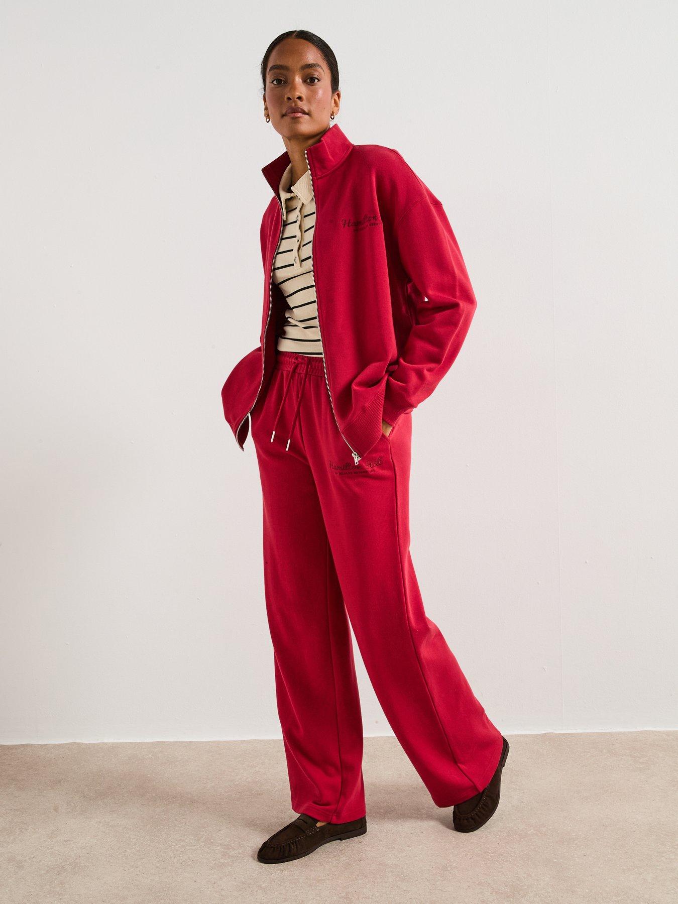 Image 3 of 6 of V by Very Graphic Zip Up Co Ord Jacket - Red