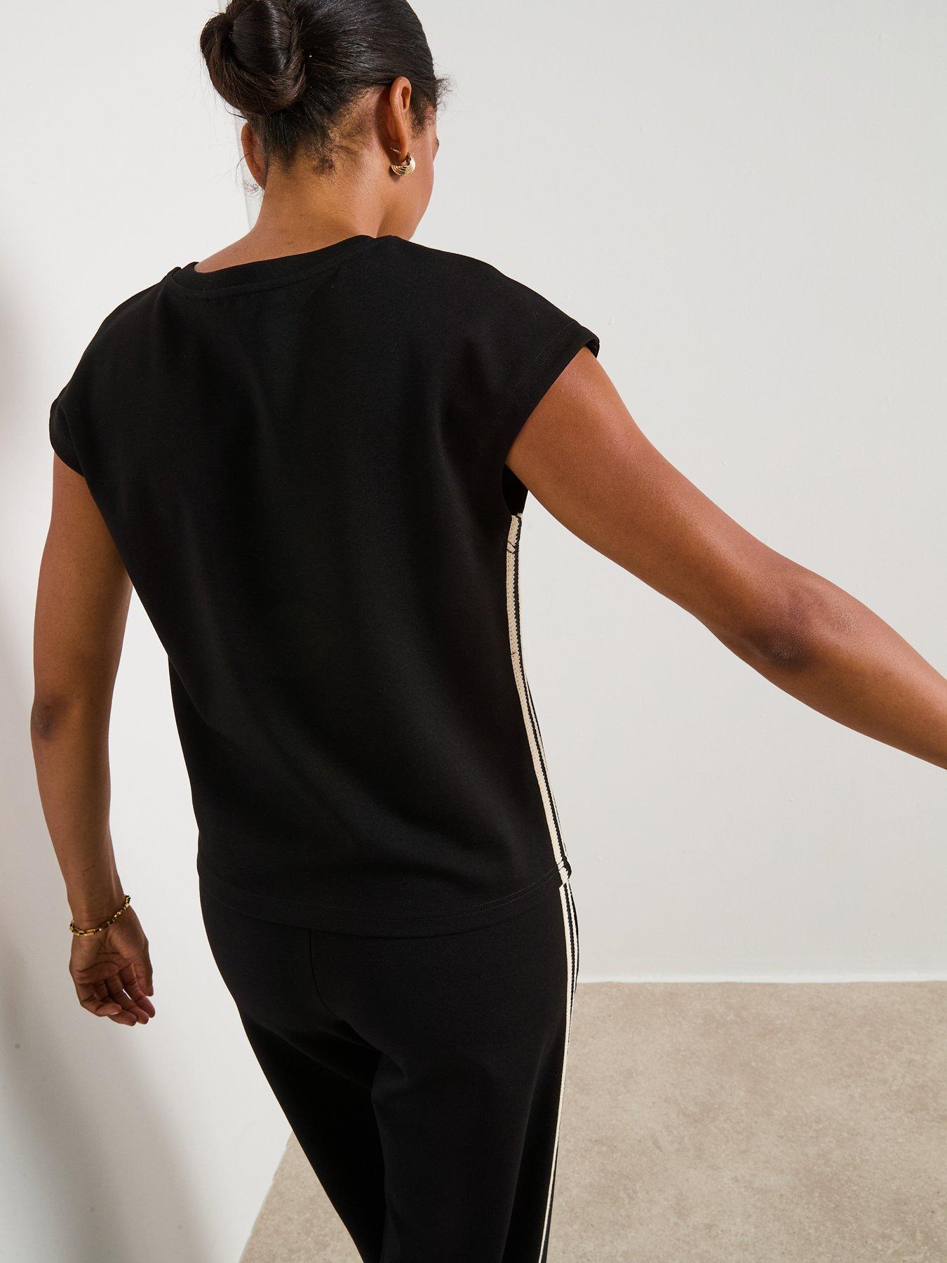 Image 2 of 6 of V by Very Tape Side T-Shirt - Black