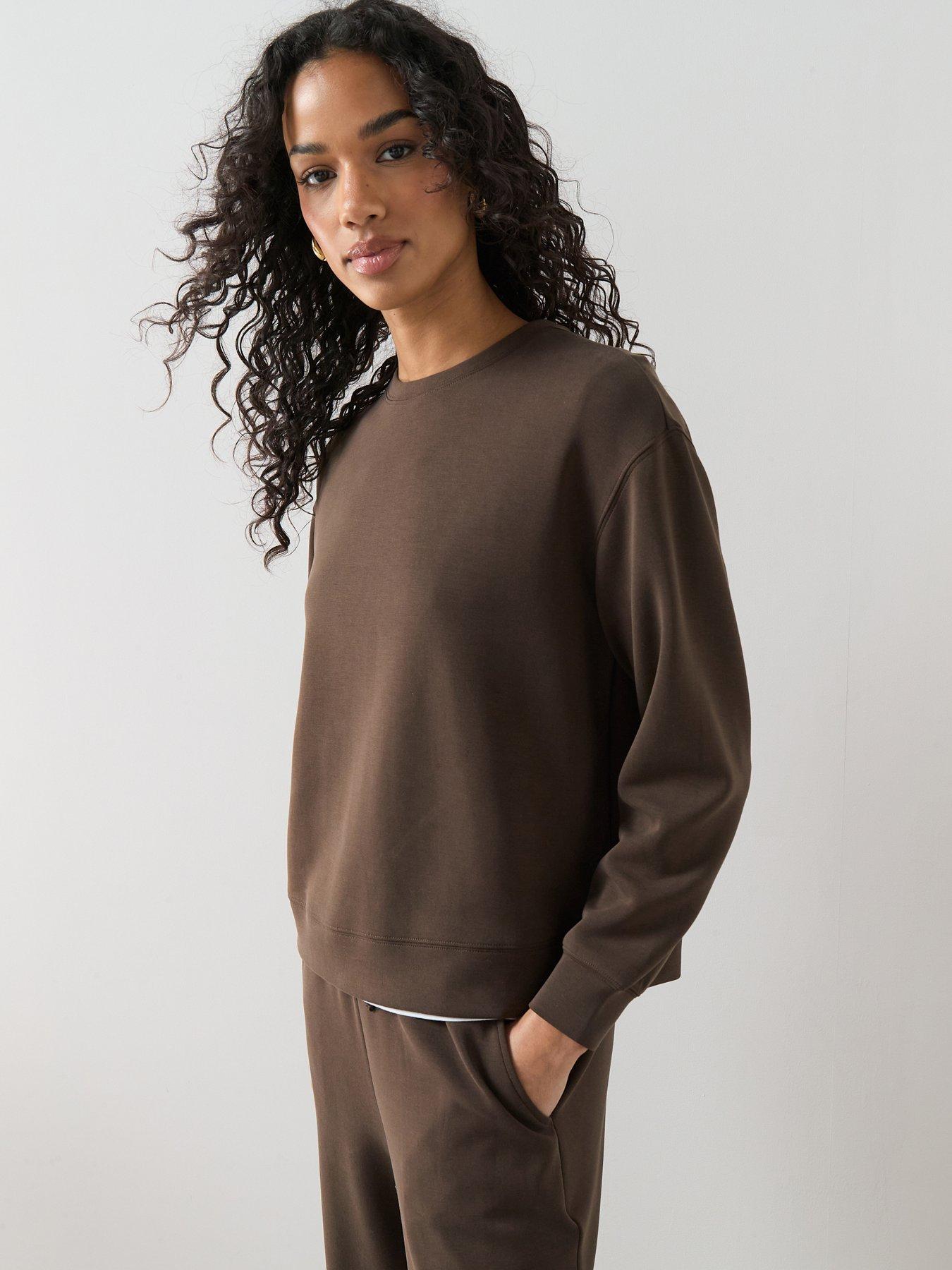 the-very-collection-modal-mix-sweatshirt-brown