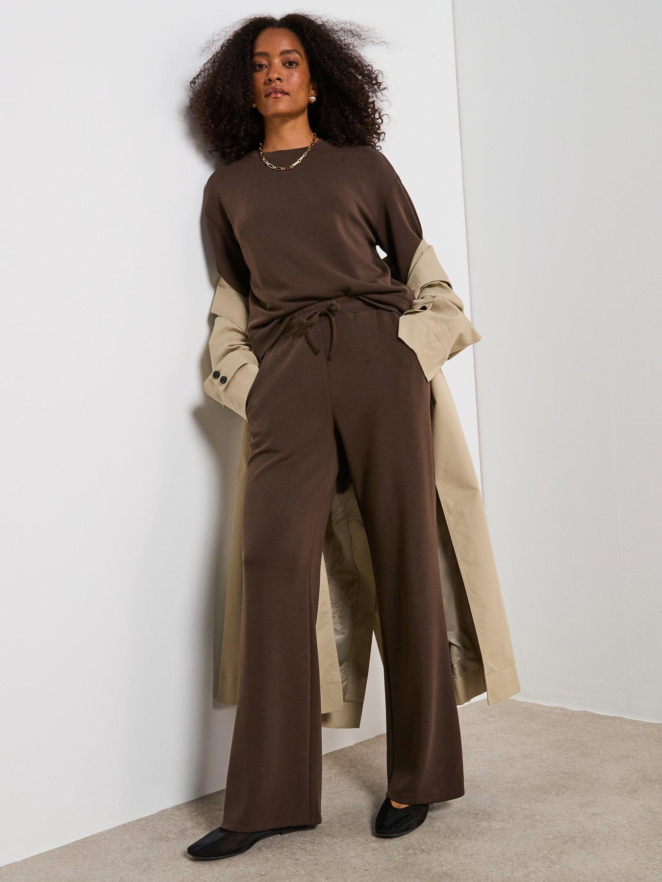 Image 1 of 6 of V by Very Modal Mix Sweatshirt - Brown