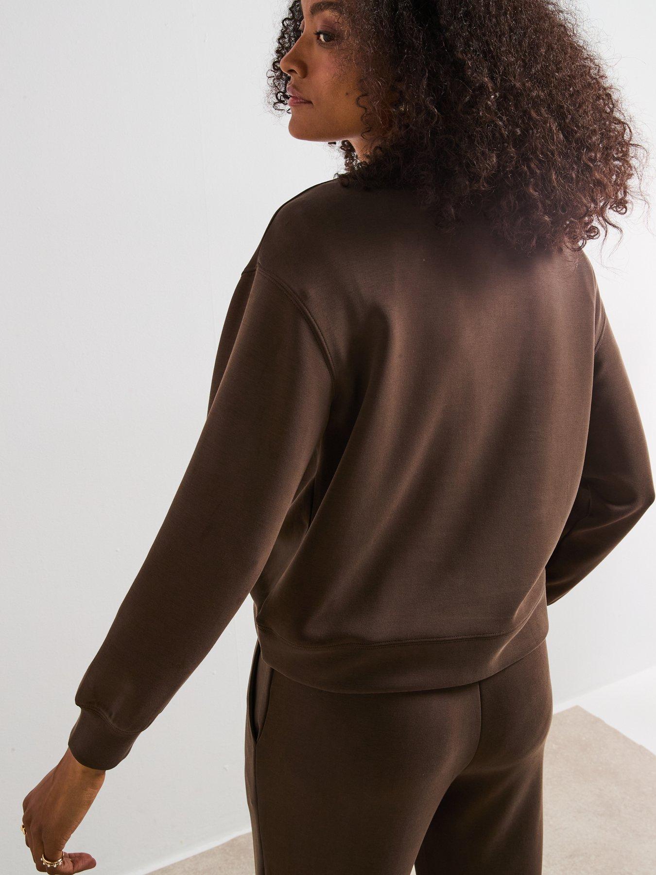 Image 3 of 6 of V by Very Modal Mix Sweatshirt - Brown