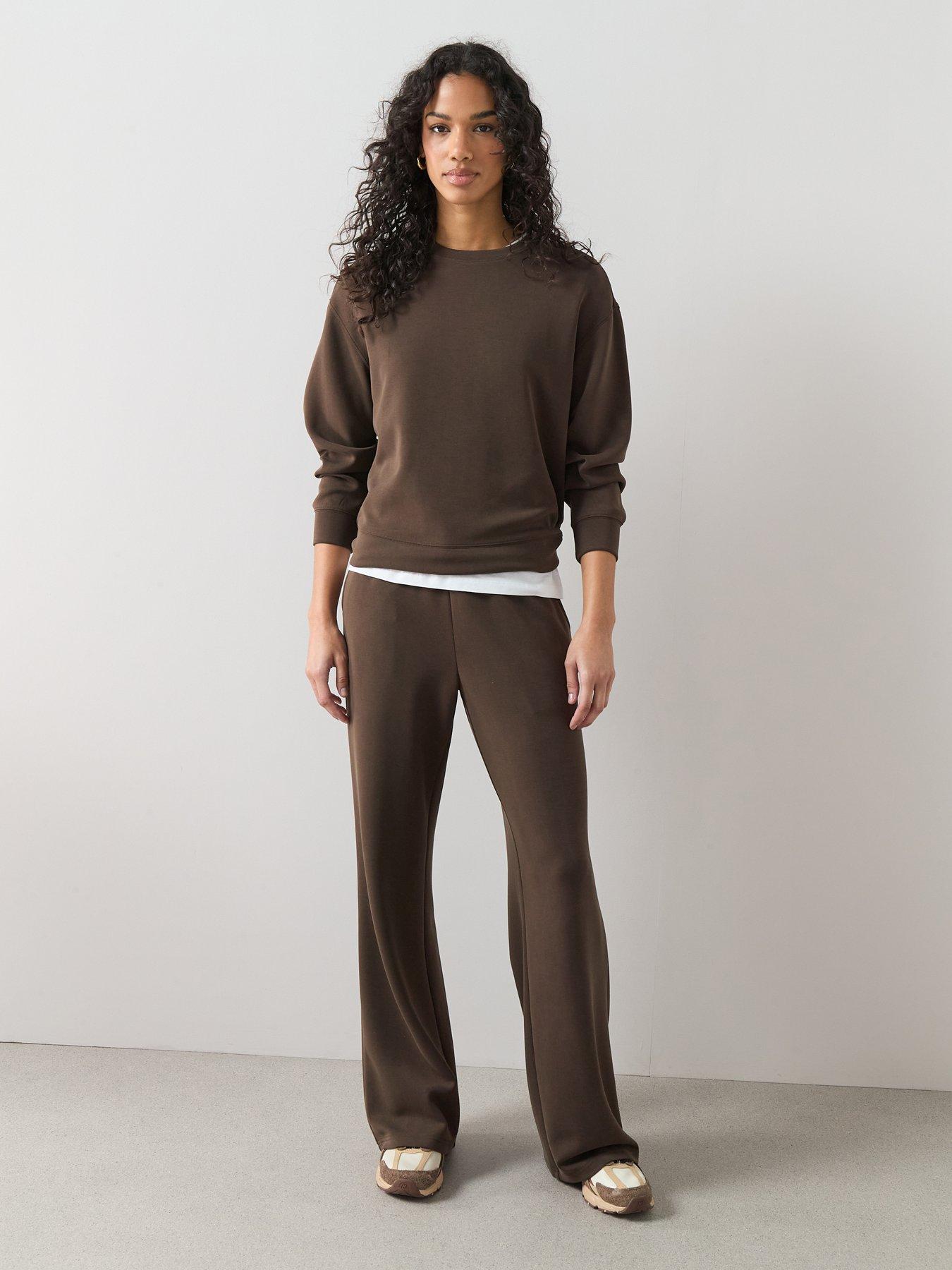 Image 6 of 6 of V by Very Modal Mix Sweatshirt - Brown