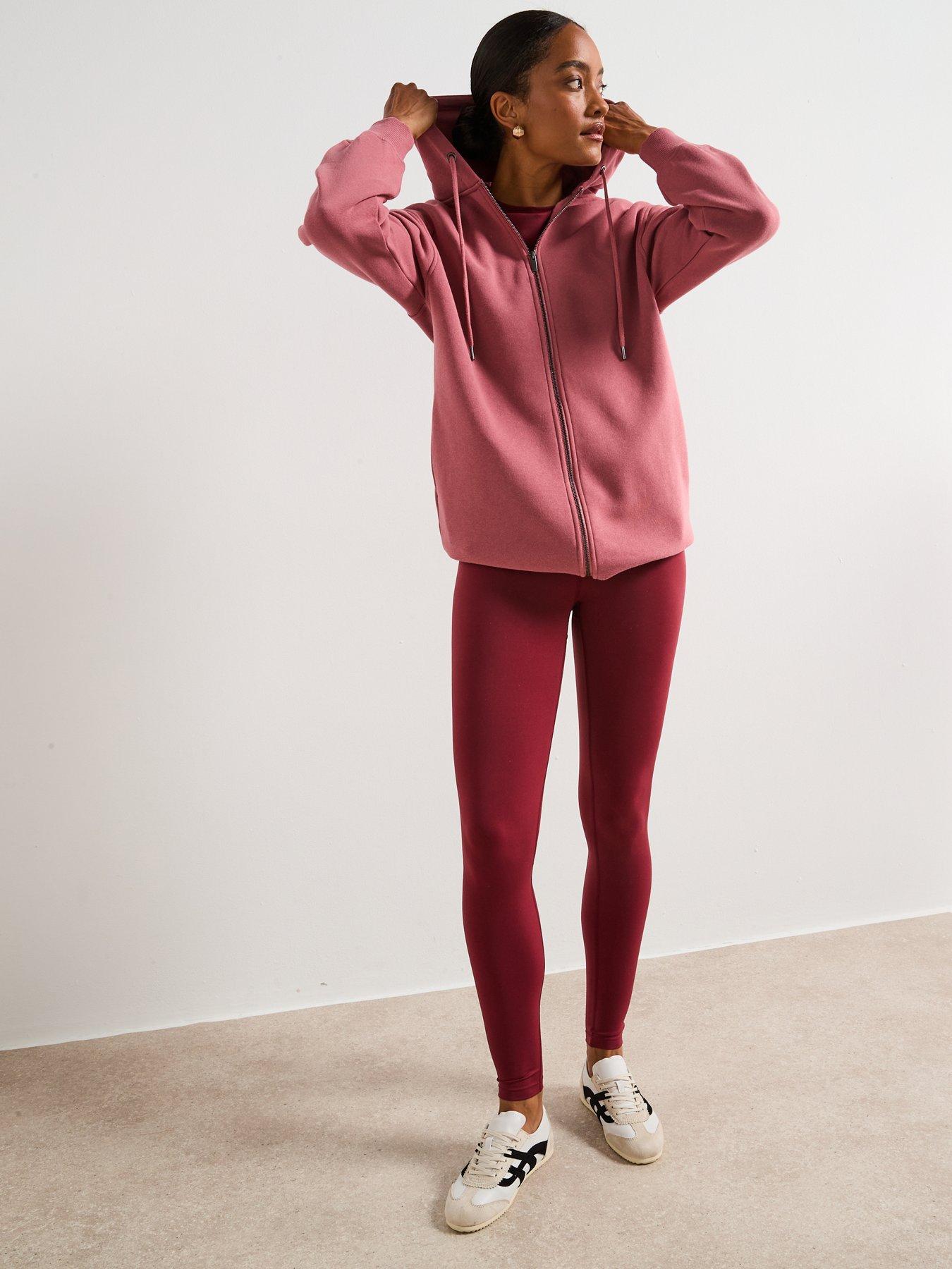 Image 5 of 6 of V by Very Longline Zip Hoodie - Pink