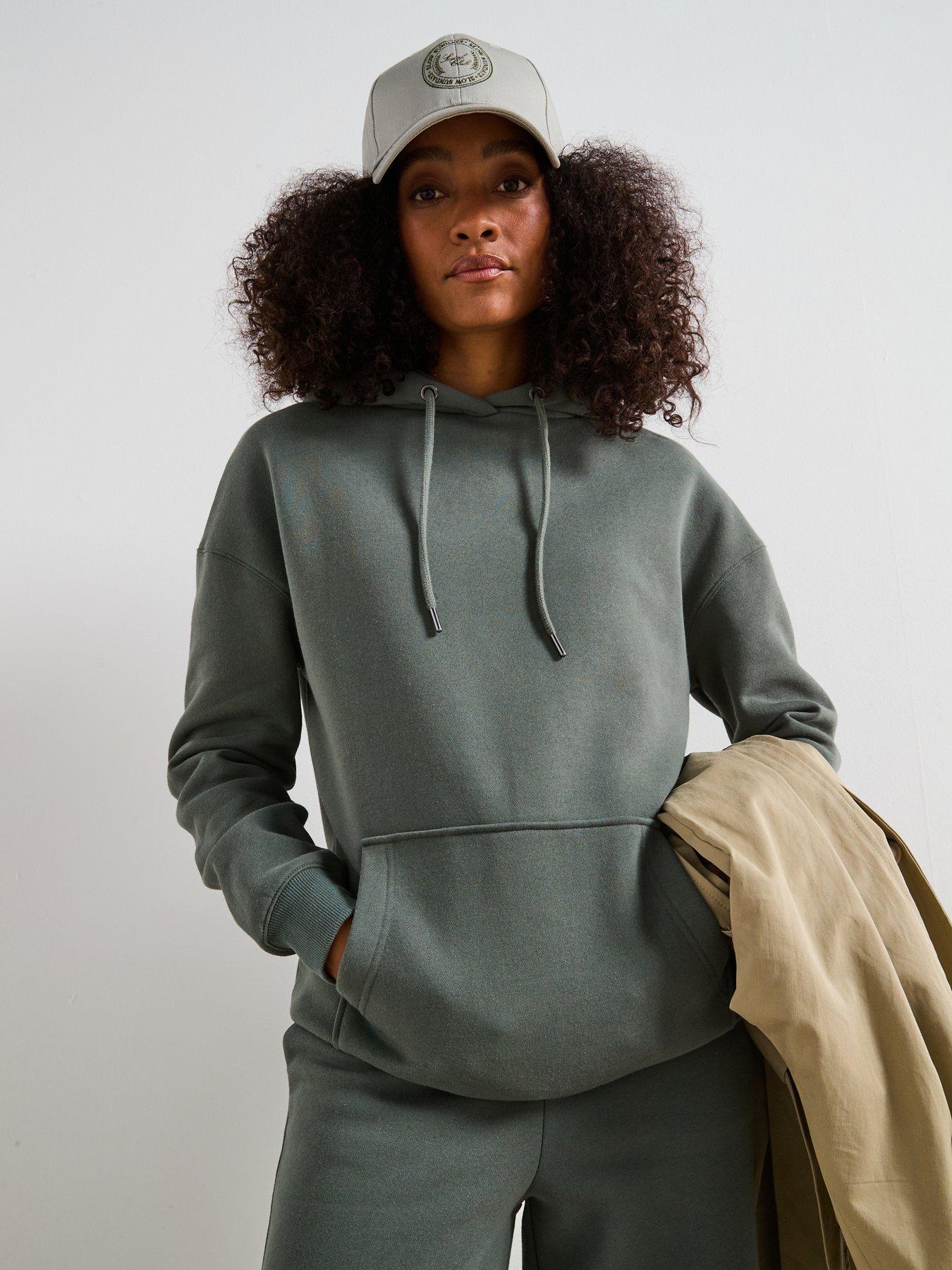 Image 1 of 6 of V by Very Oversize Hoodie - Green