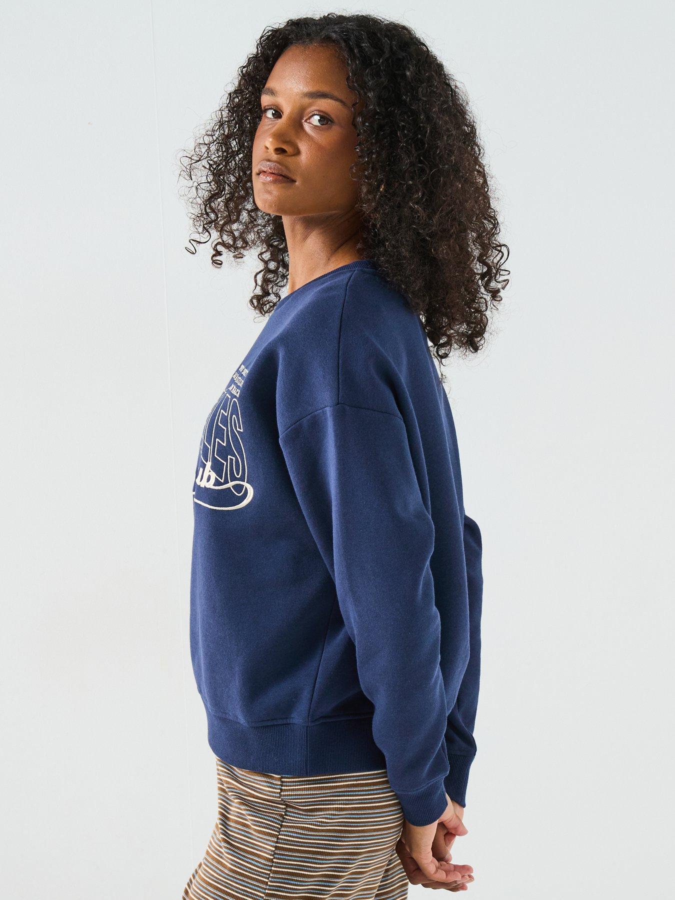 Image 5 of 6 of V by Very Basic Fashion Sweat Graphic - Navy