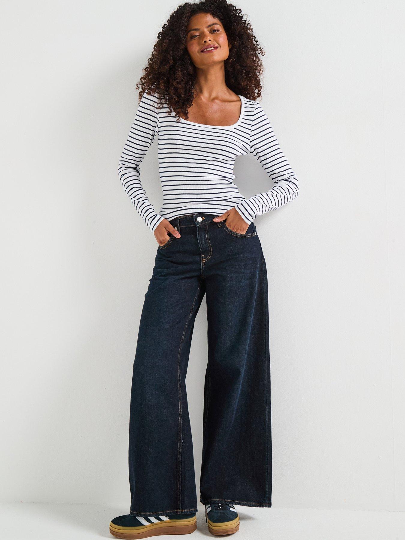 Image 3 of 6 of V by Very Long Sleeve Square Neck Tee - Cream
