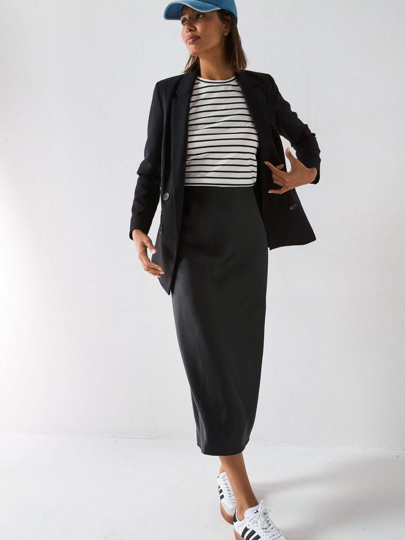 Image 3 of 6 of V by Very Woven Satin Hem Dress