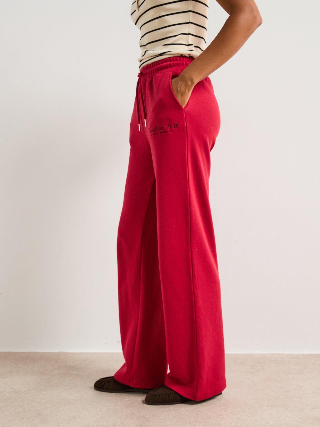 V by Very Wide Leg Joggers Co Ord - Red