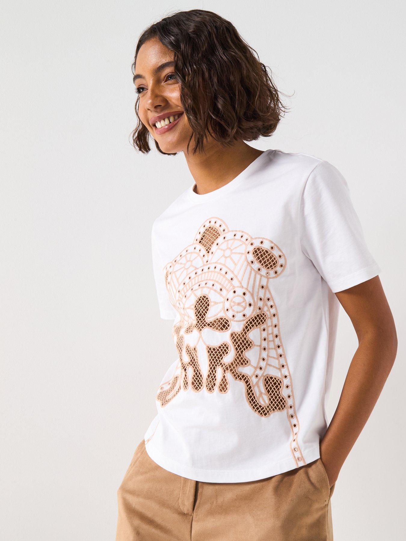 Image 1 of 6 of V by Very Western T-Shirt - White