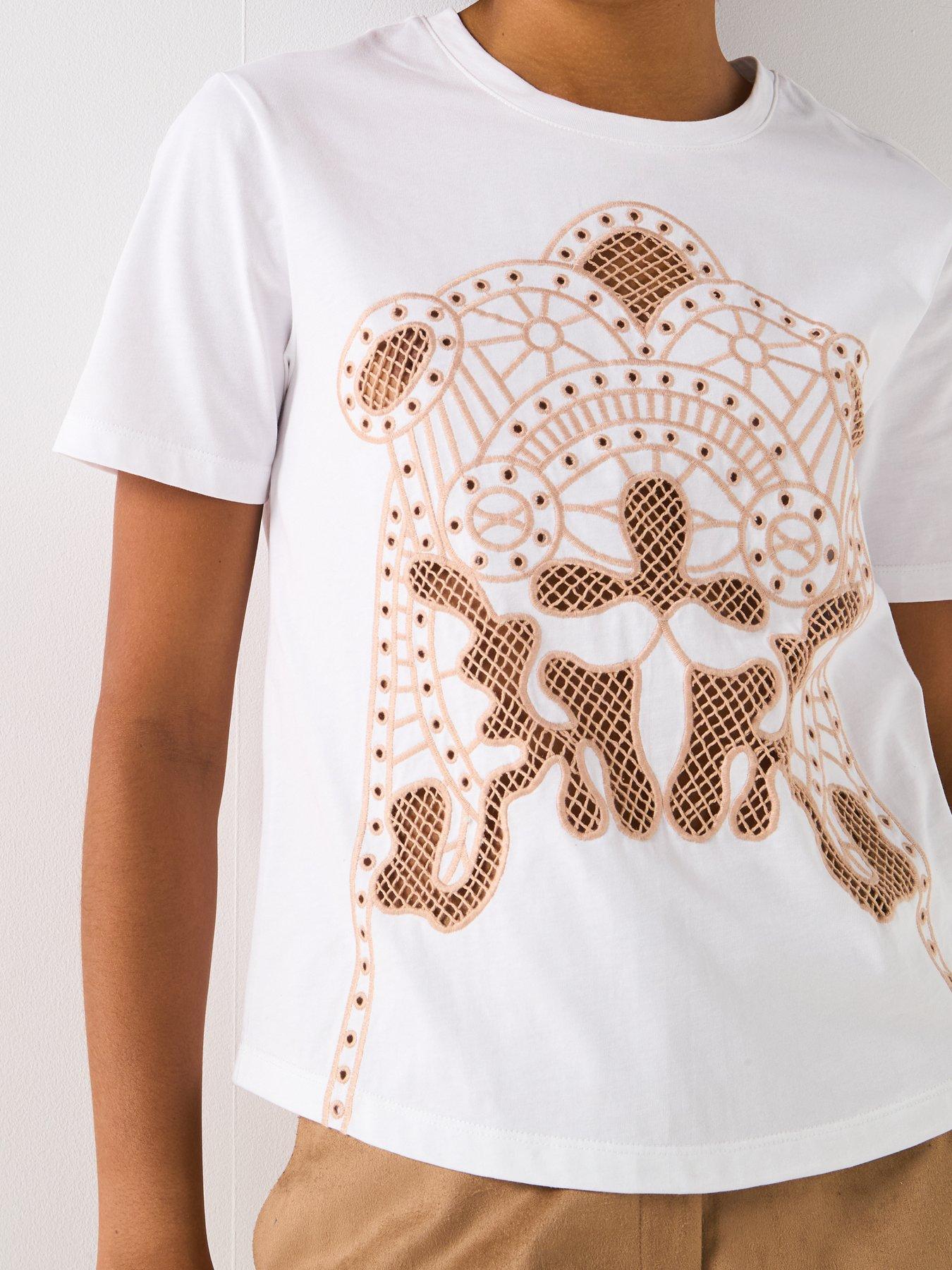 Image 4 of 6 of V by Very Western T-Shirt - White