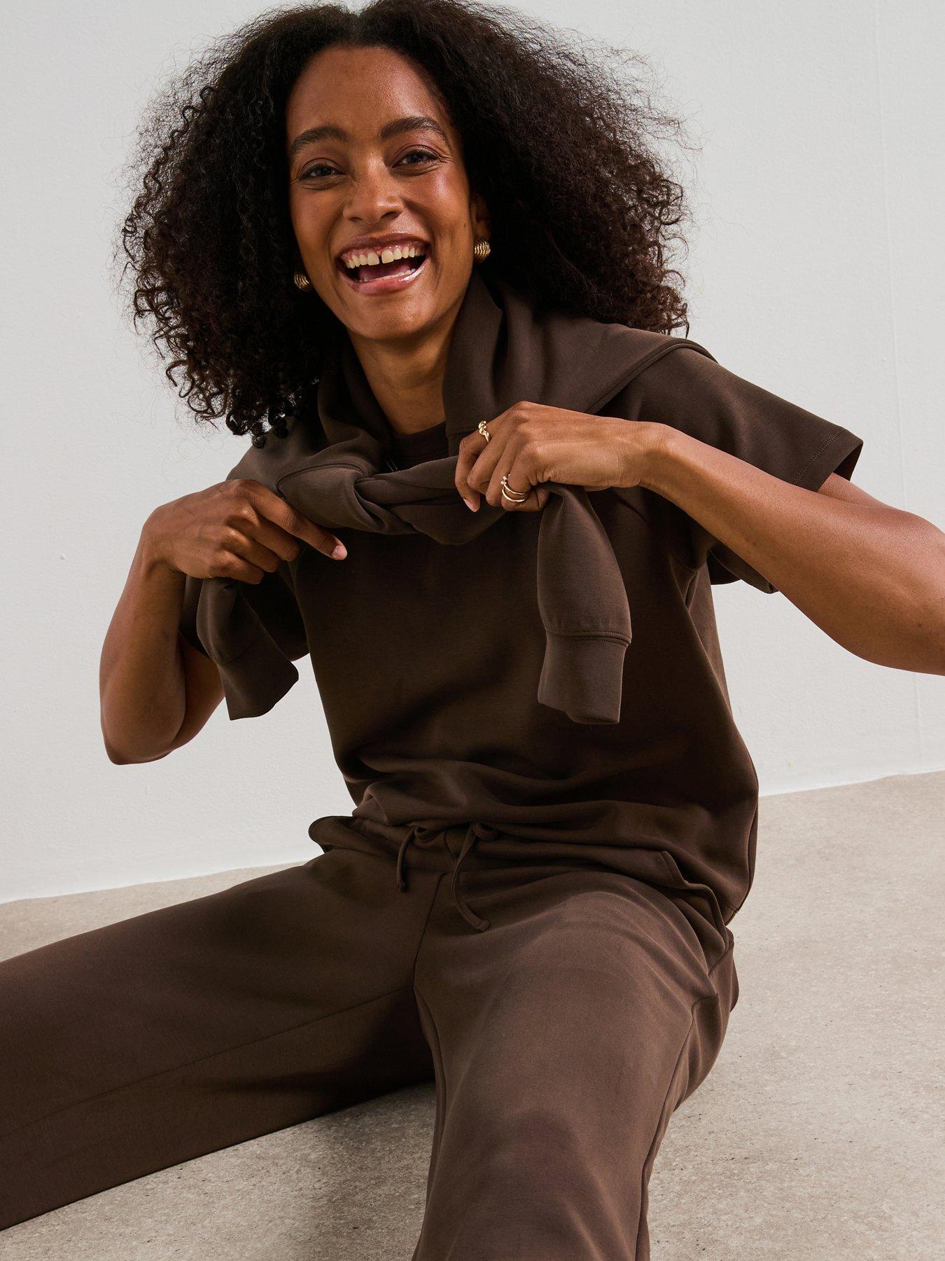 undefined Modal Mix T-Shirt - Brown