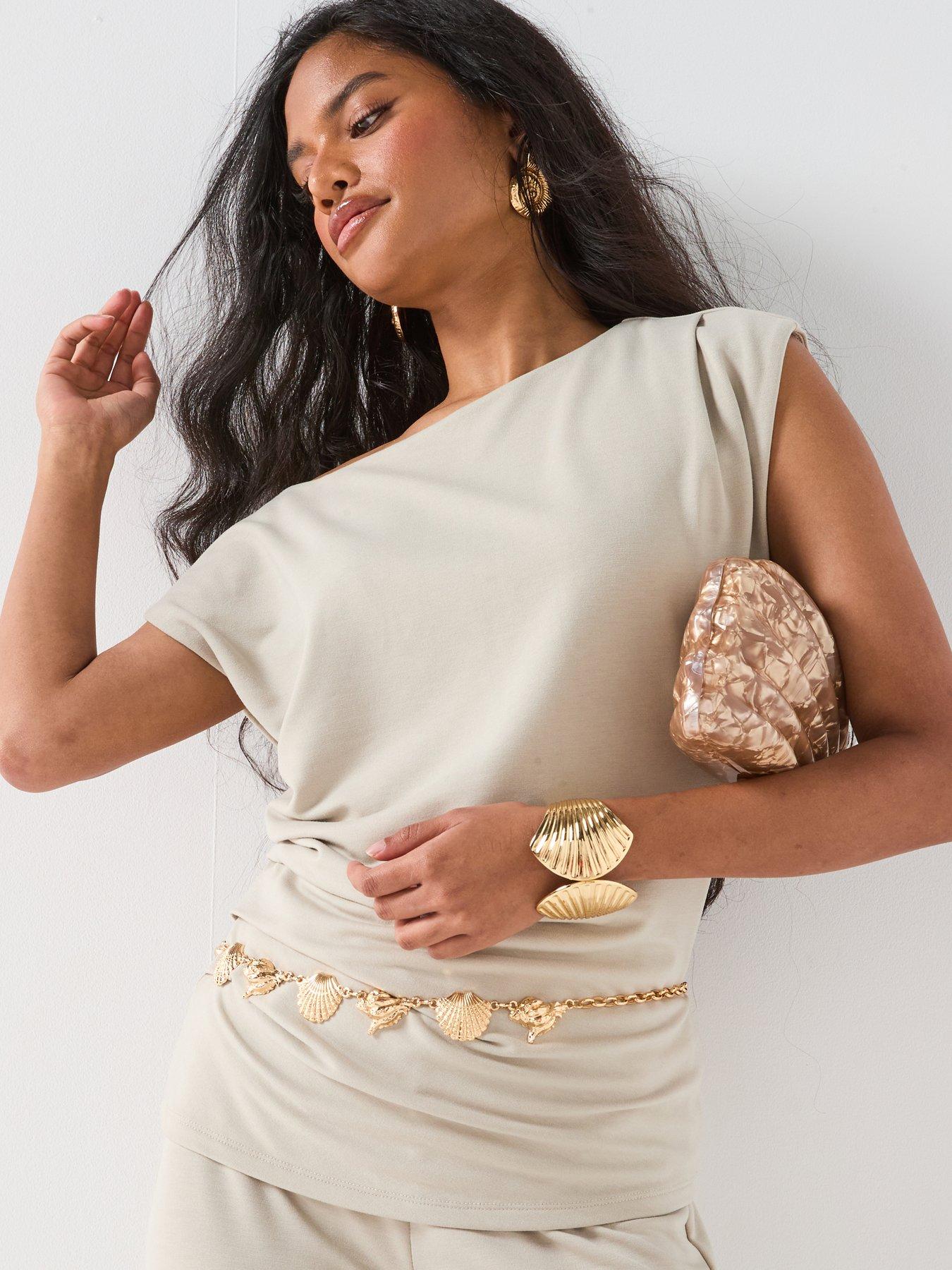 undefined Drape Top Co-Ord - Taupe