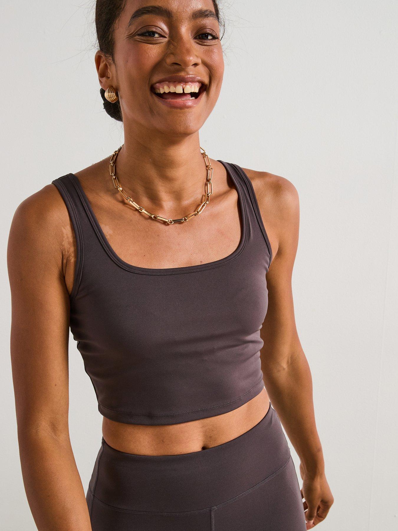 undefined Sports Bralet Co-Ord - Brown