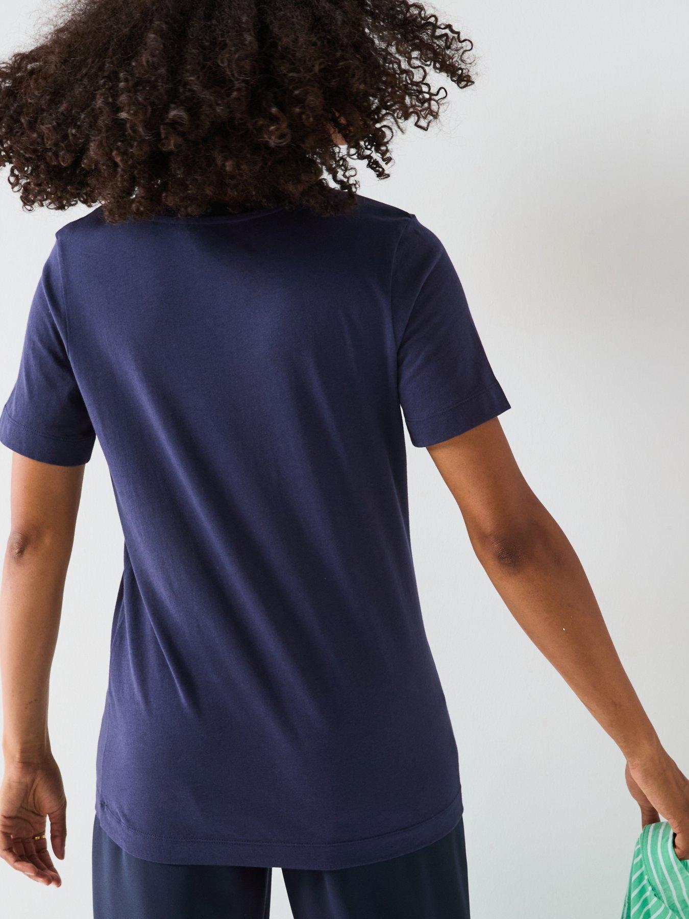 Image 2 of 6 of V by Very V Neck T-Shirt - Navy