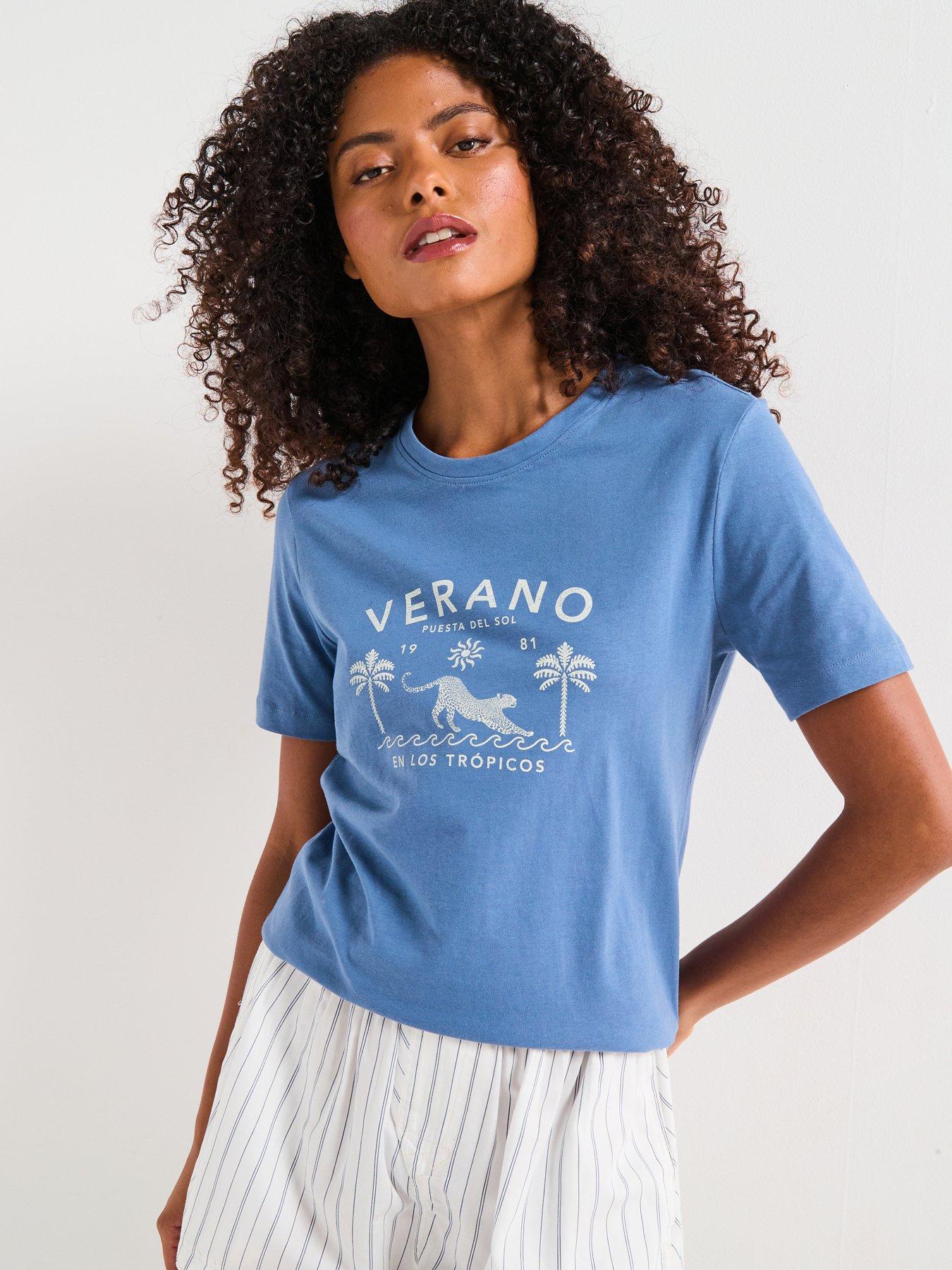 Image 4 of 6 of V by Very Crew Graphic Tee - Blue