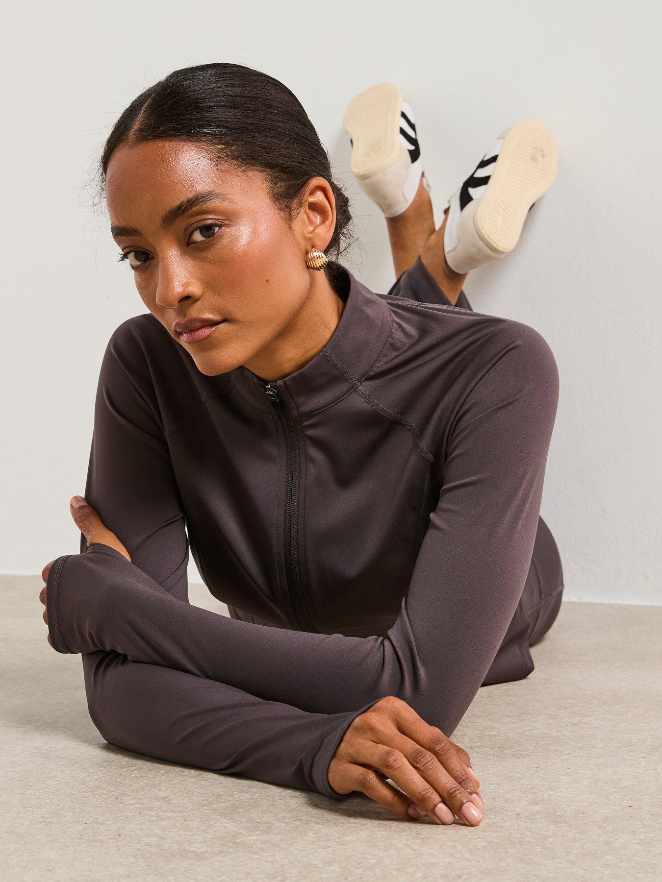 Image 5 of 6 of V by Very Zip Through Althleisure Jacket - Grey