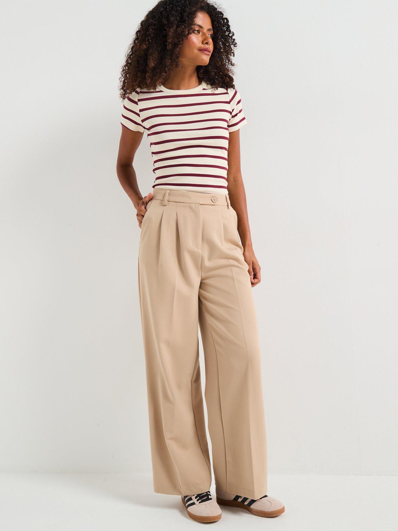 Image 5 of 5 of V by Very Short Sleeve Rib Tee Scoop - Burgundy