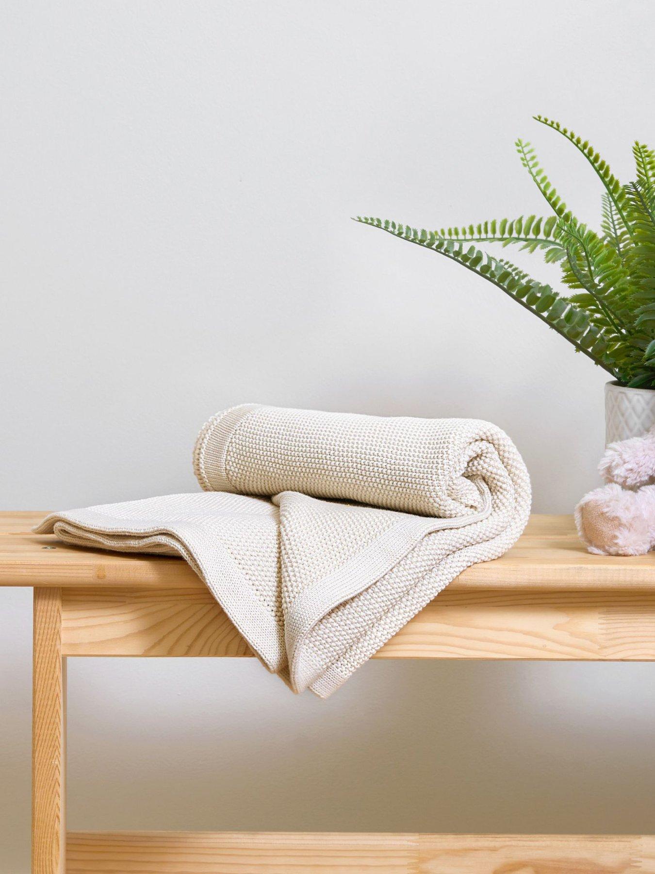 undefined Knitted Blanket - Cream