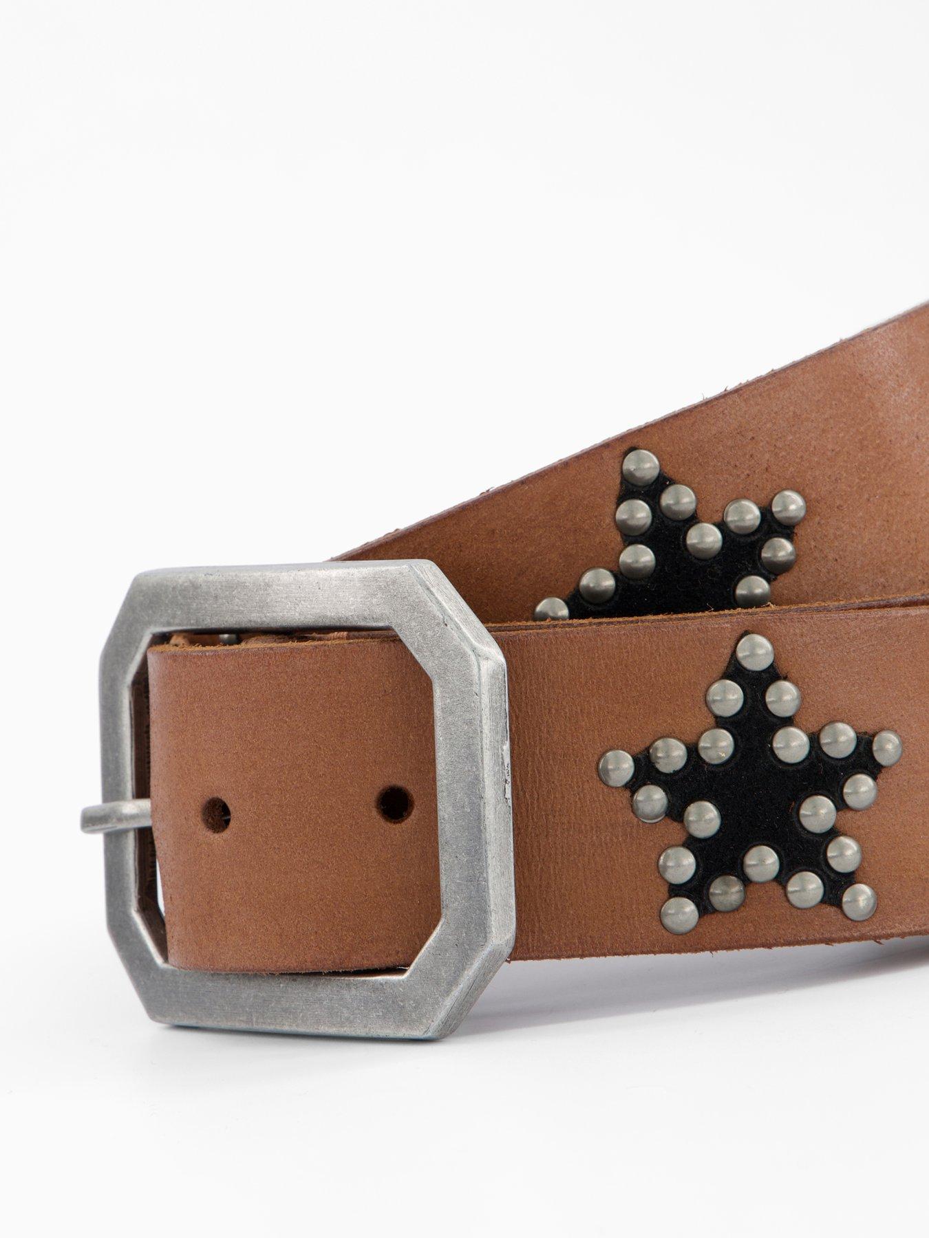  image of free-people-starcrossed-studded-belt-brown
