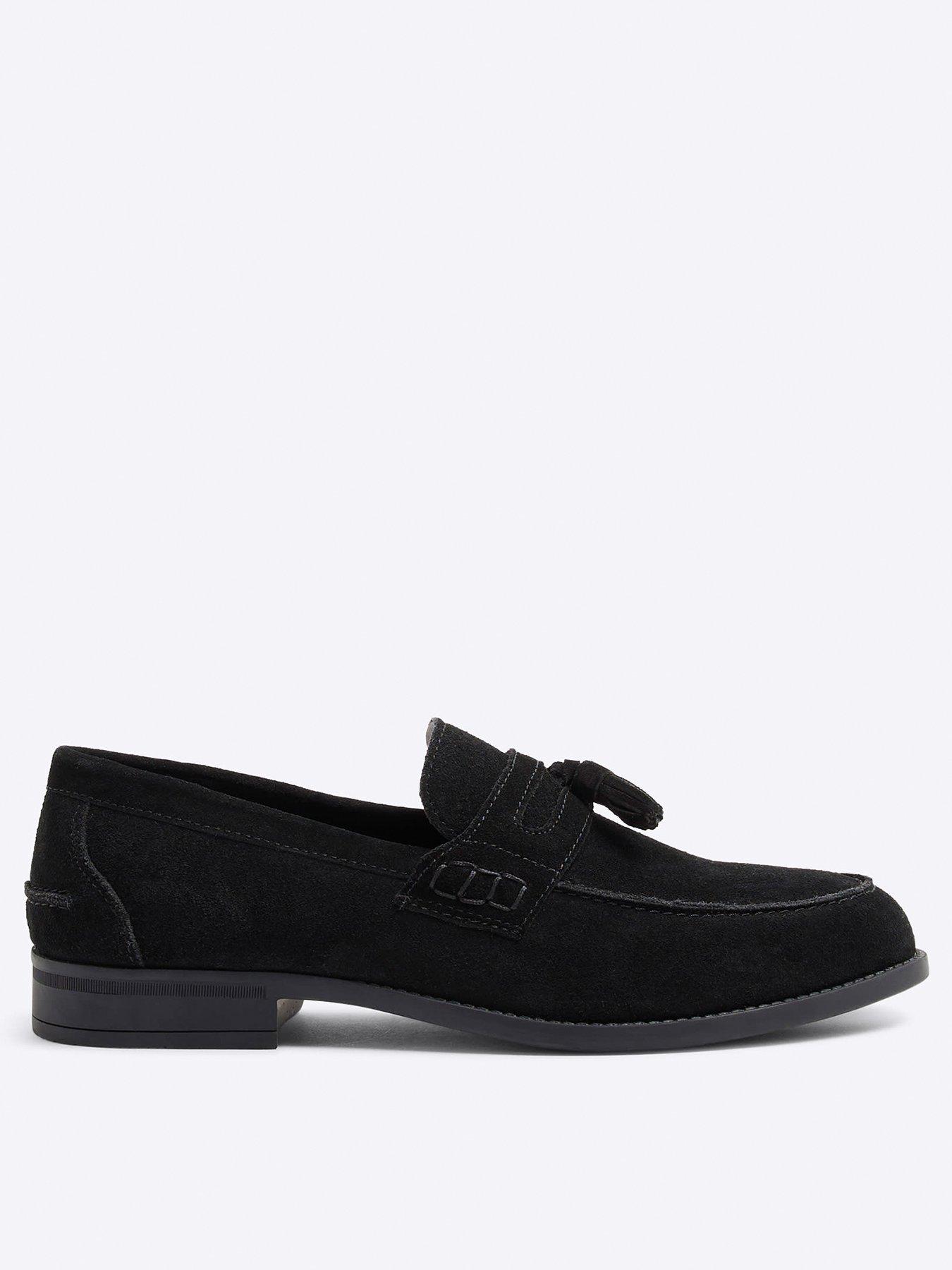 front image of river-island-sardinia-suede-tassel-casual-slip-on-shoes