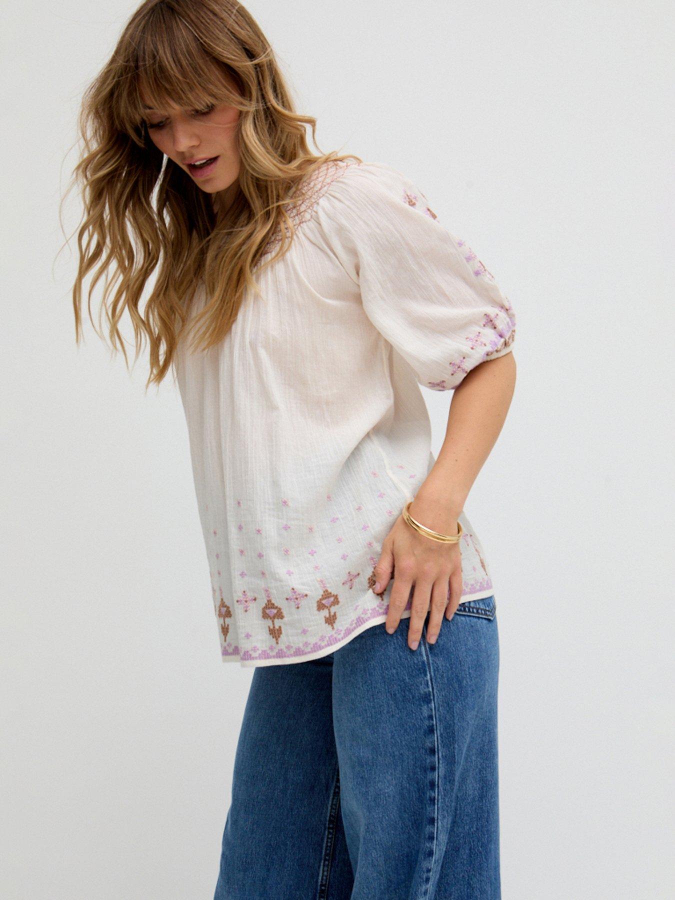 raffya-alba-short-sleeve-embroidered-blouse-pink